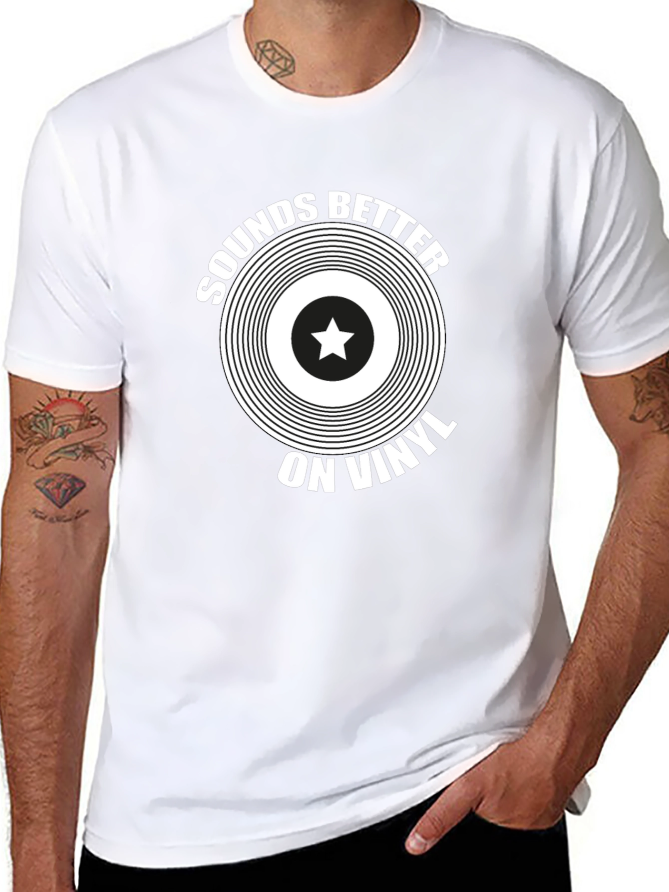Sounds Better on Vinyl Black Graphic Tee