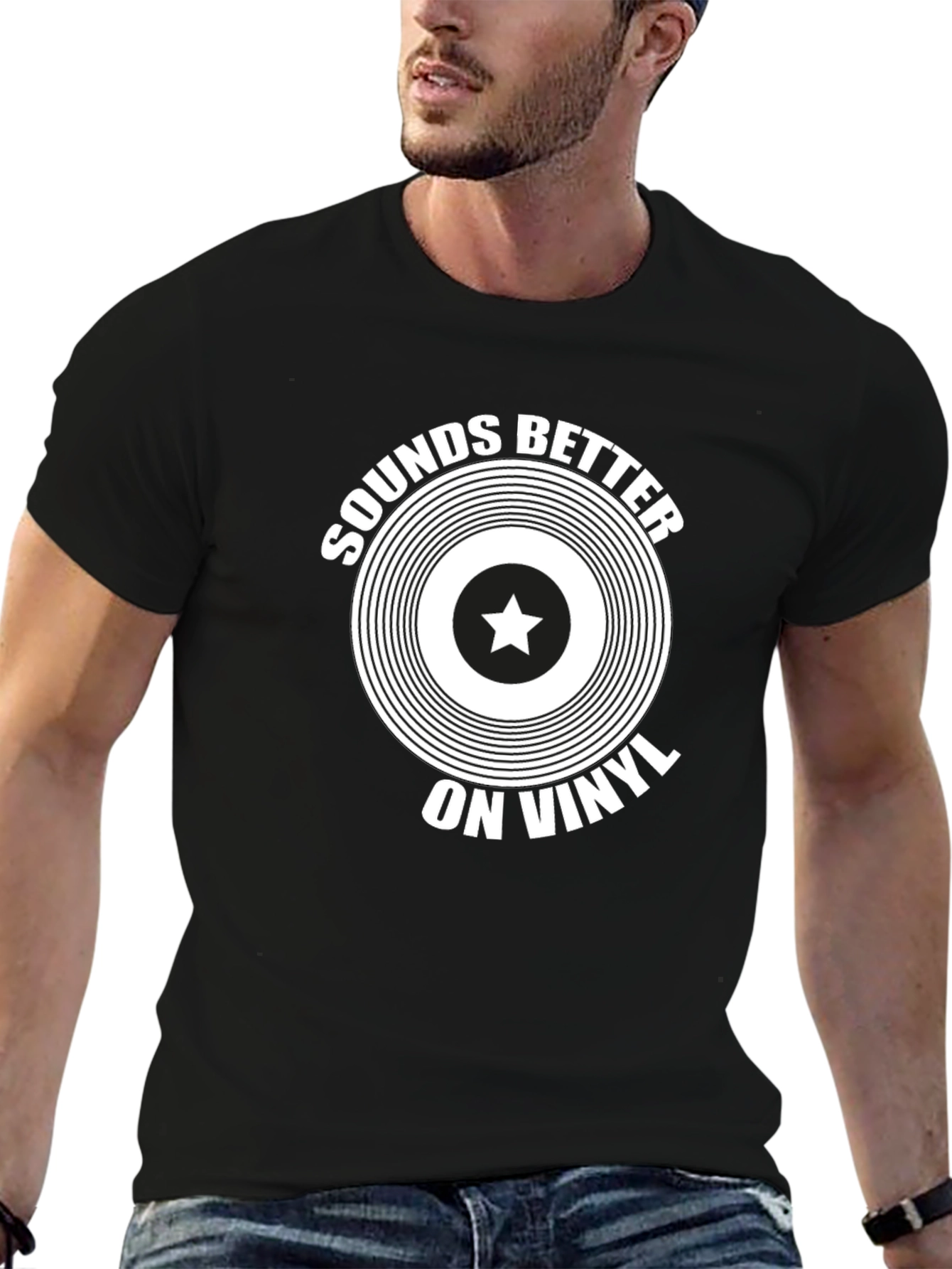 Sounds Better on Vinyl Black Graphic Tee