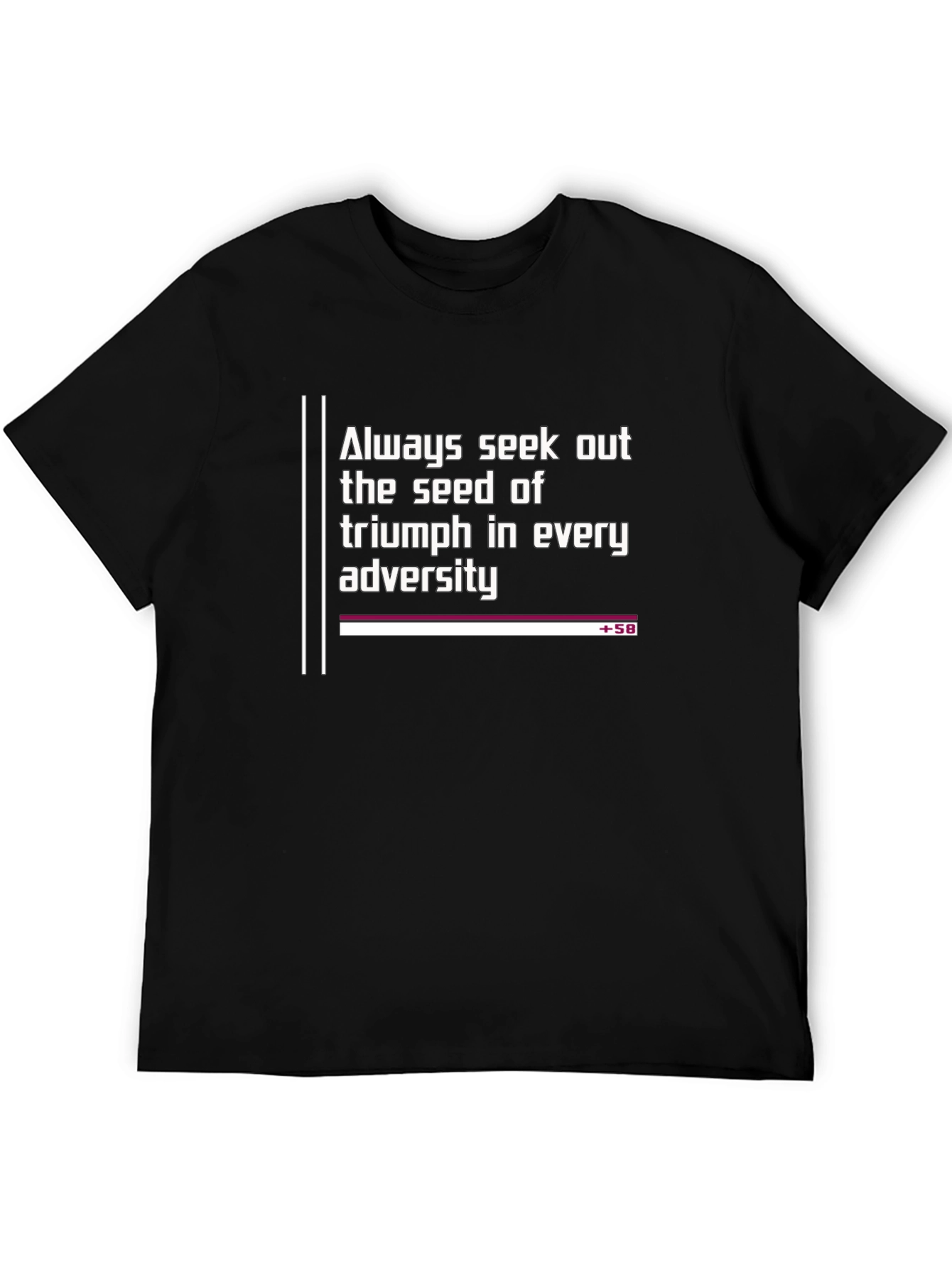 Inspirational Black T-Shirt - Seek Triumph
