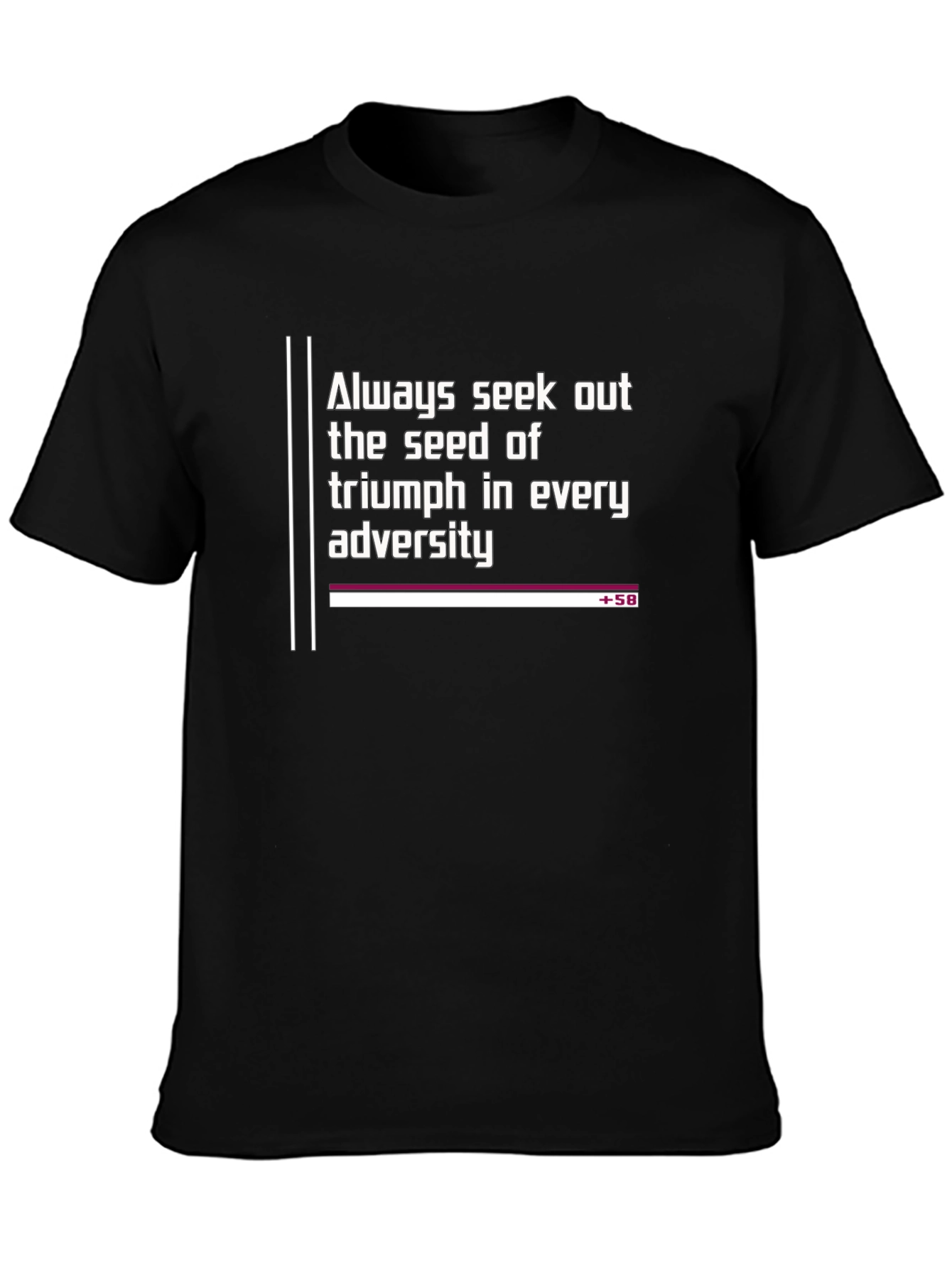 Inspirational Black T-Shirt - Seek Triumph