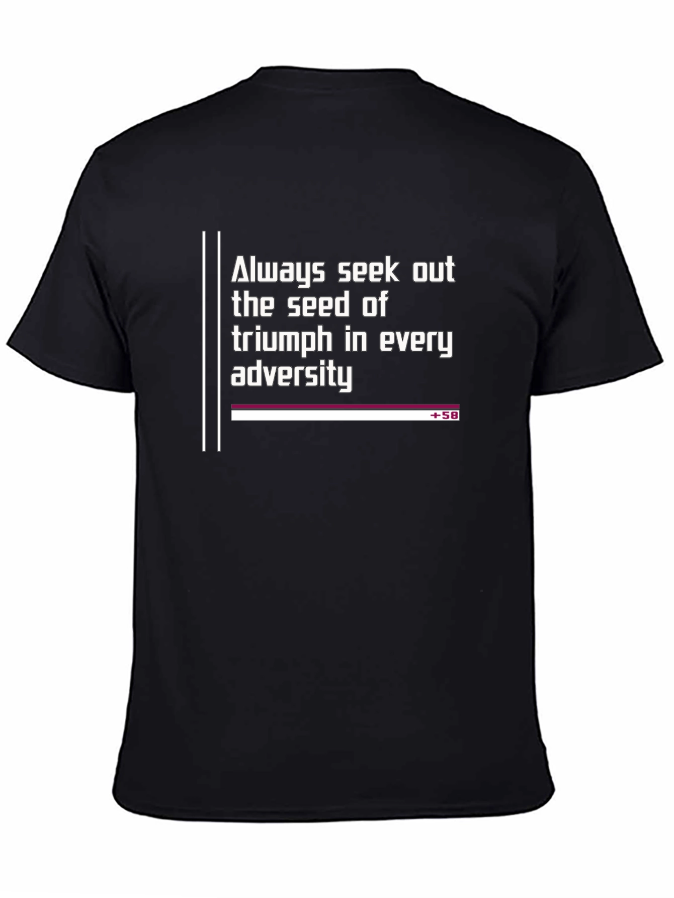 Inspirational Black T-Shirt - Seek Triumph