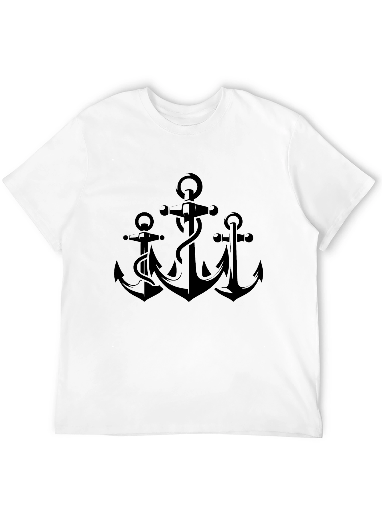Anchor Graphic Black T-Shirt - Maritime Style