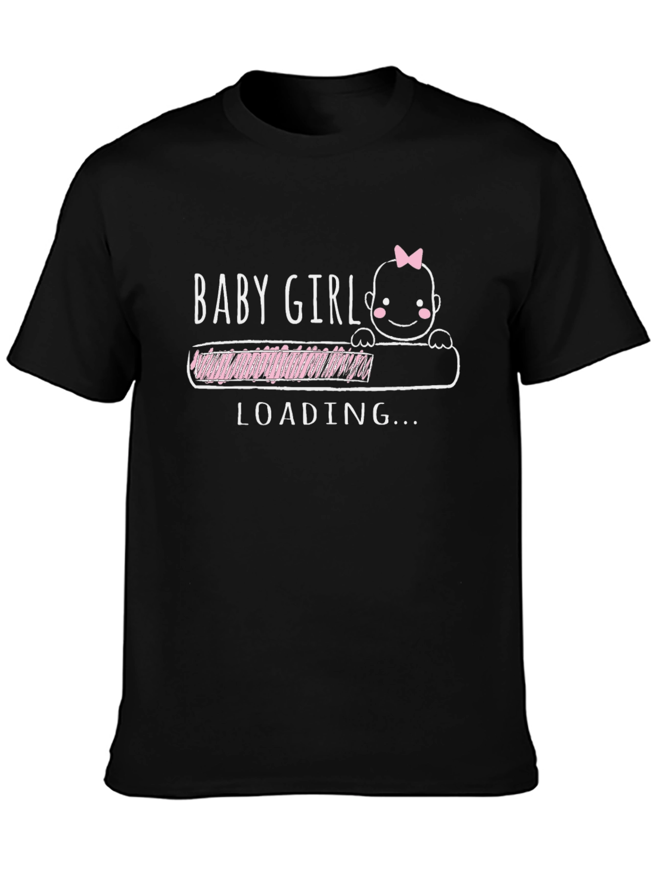 Baby Girl Loading T-Shirt - Pregnancy Announcement Tee