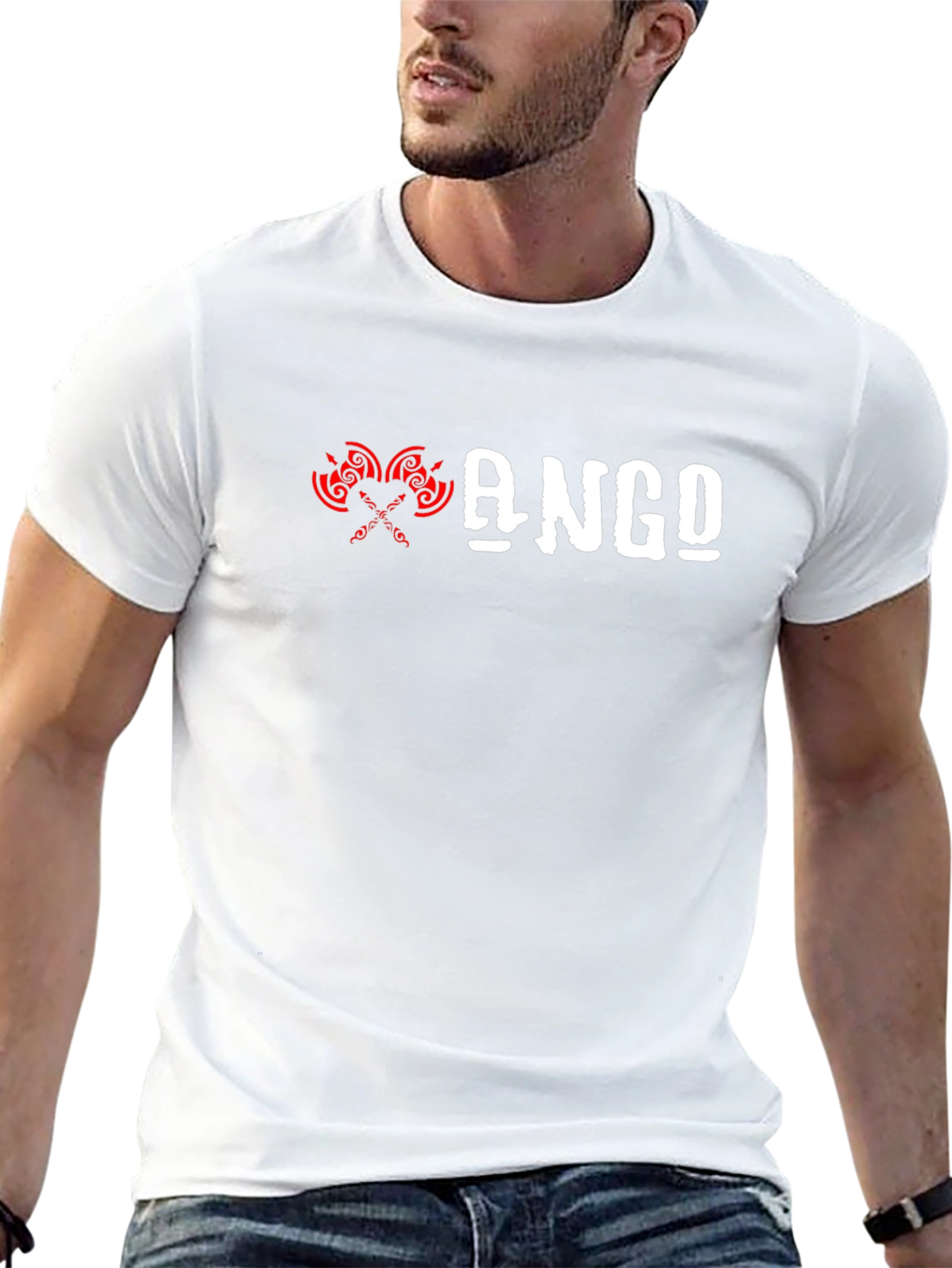 ANGO Graphic Tee - Black Short Sleeve Shirt