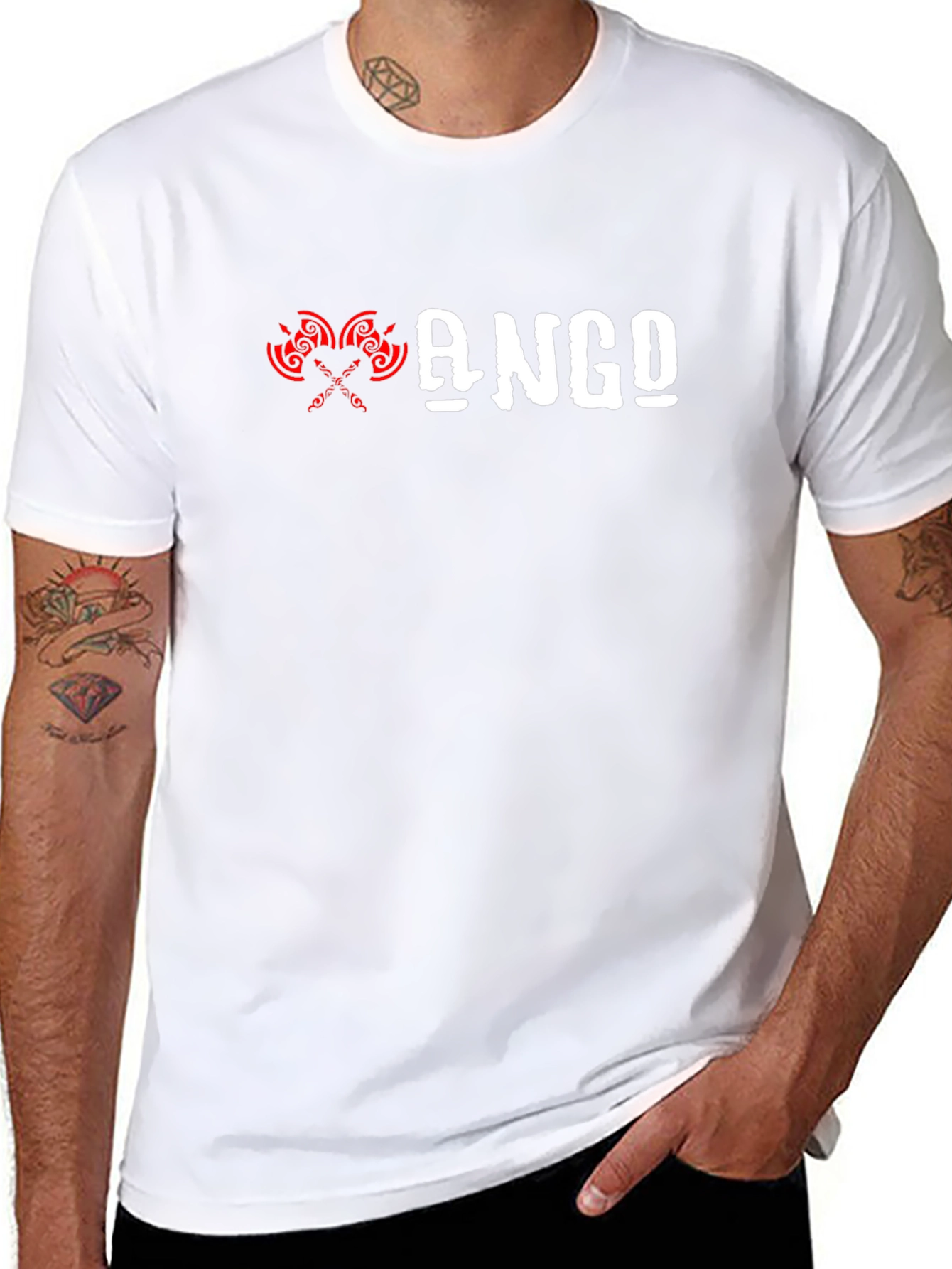 ANGO Graphic Tee - Black Short Sleeve Shirt
