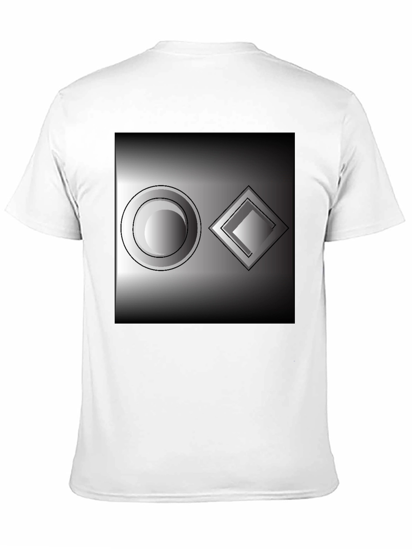Abstract Geometric Tee: Circle & Diamond Design