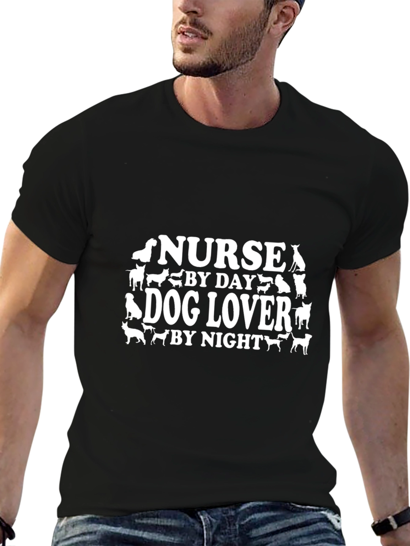 Nurse Dog Lover T-Shirt - Black