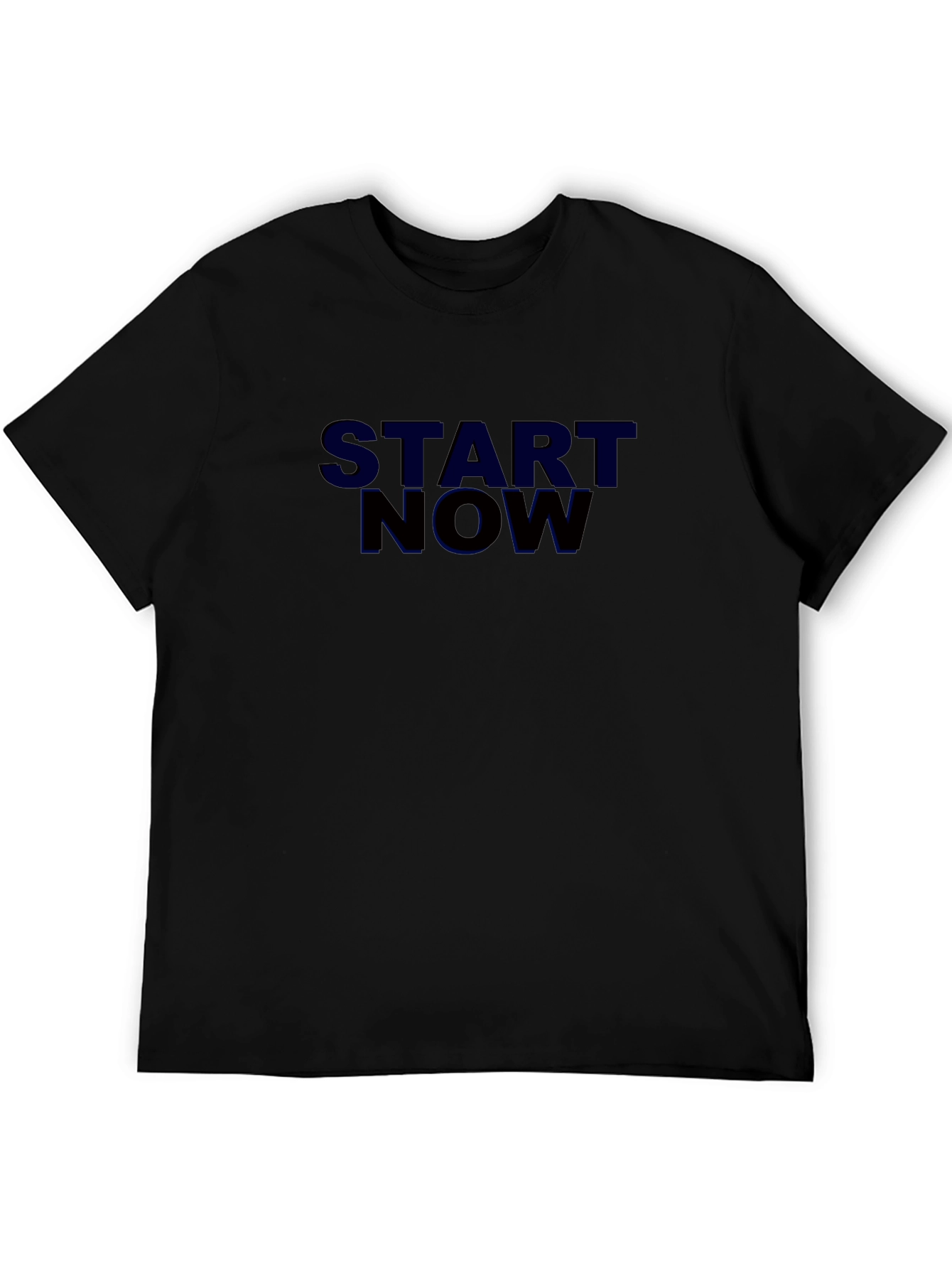 Start Now Black T-Shirt - Motivational Tee