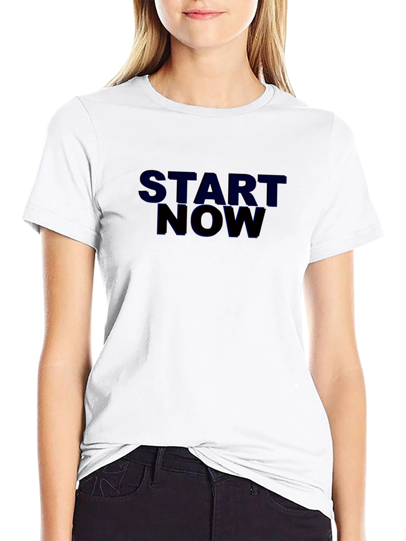 Start Now Black T-Shirt - Motivational Tee