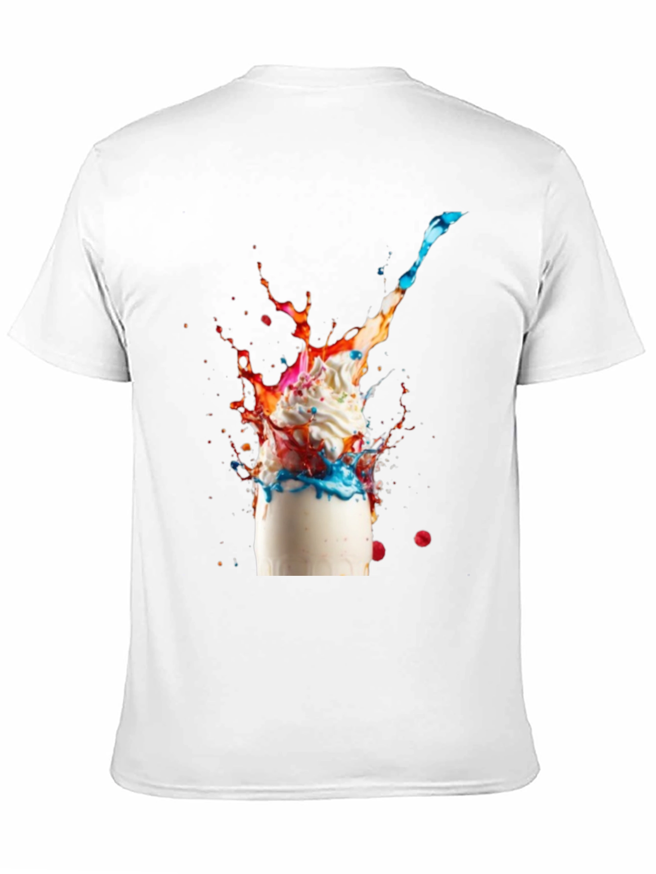 Vibrant Milkshake Graphic Tee - Black