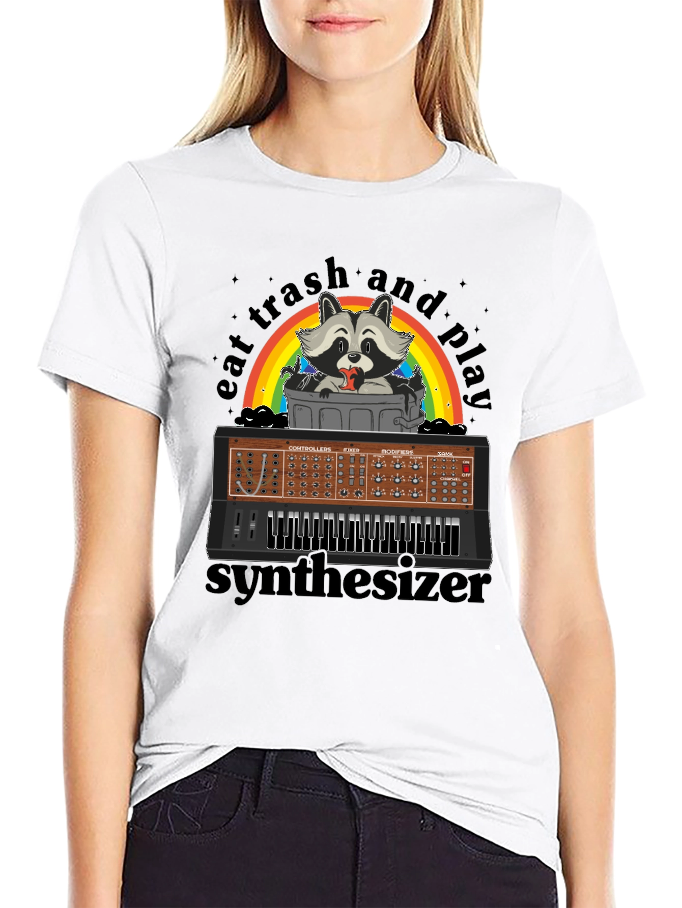 Eat Trash & Play Synthesizer T-Shirt