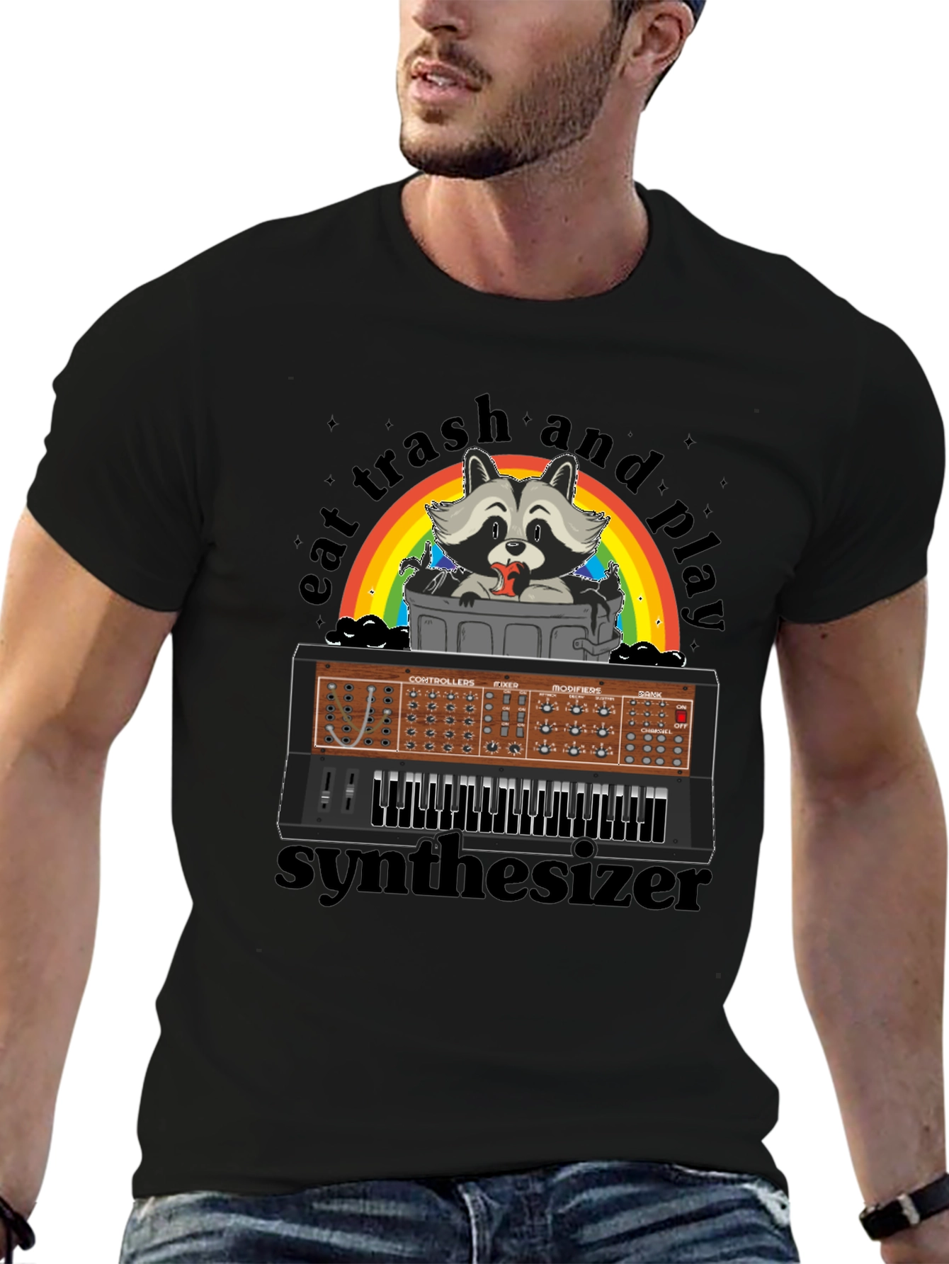 Eat Trash & Play Synthesizer T-Shirt