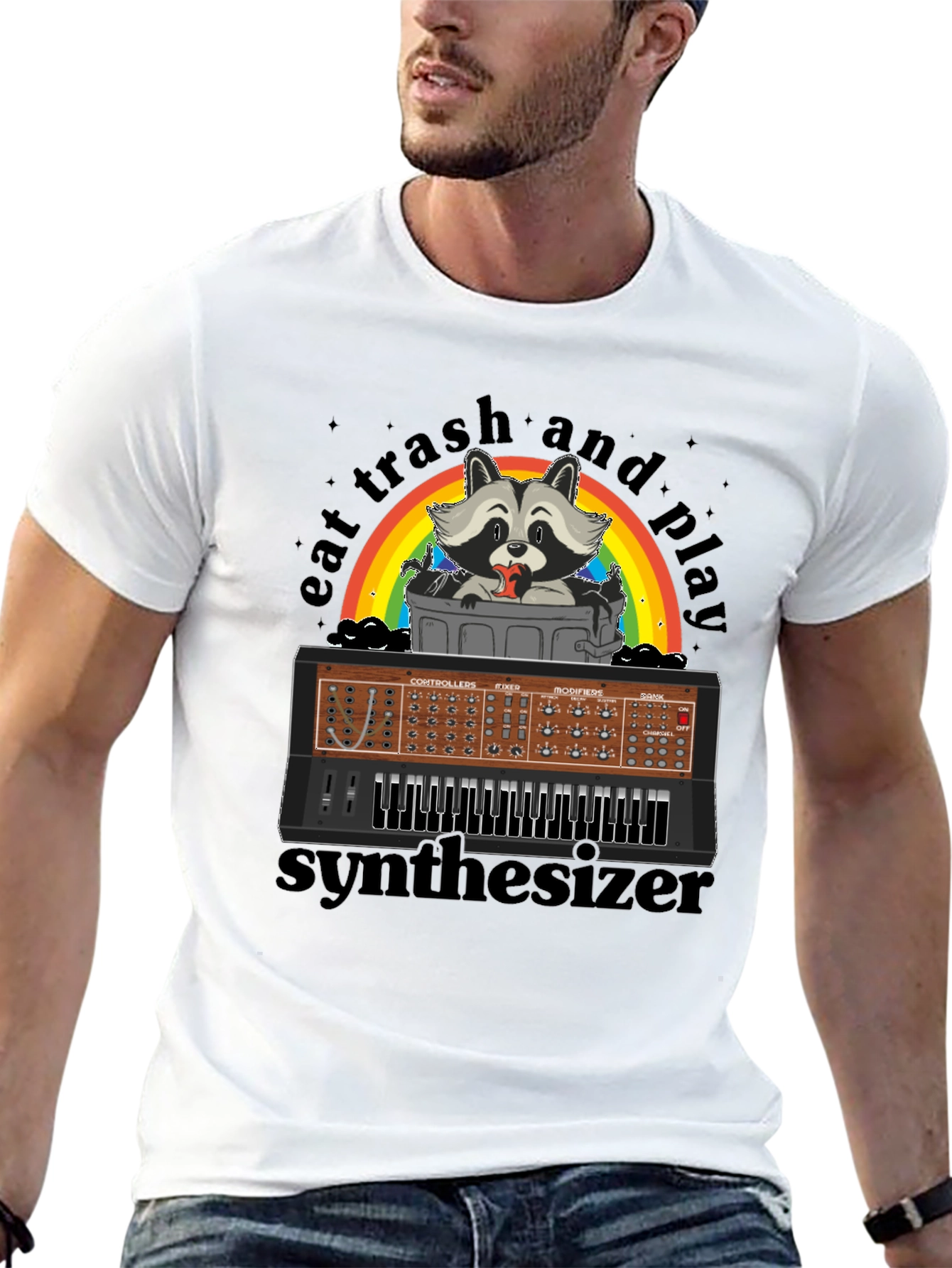 Eat Trash & Play Synthesizer T-Shirt