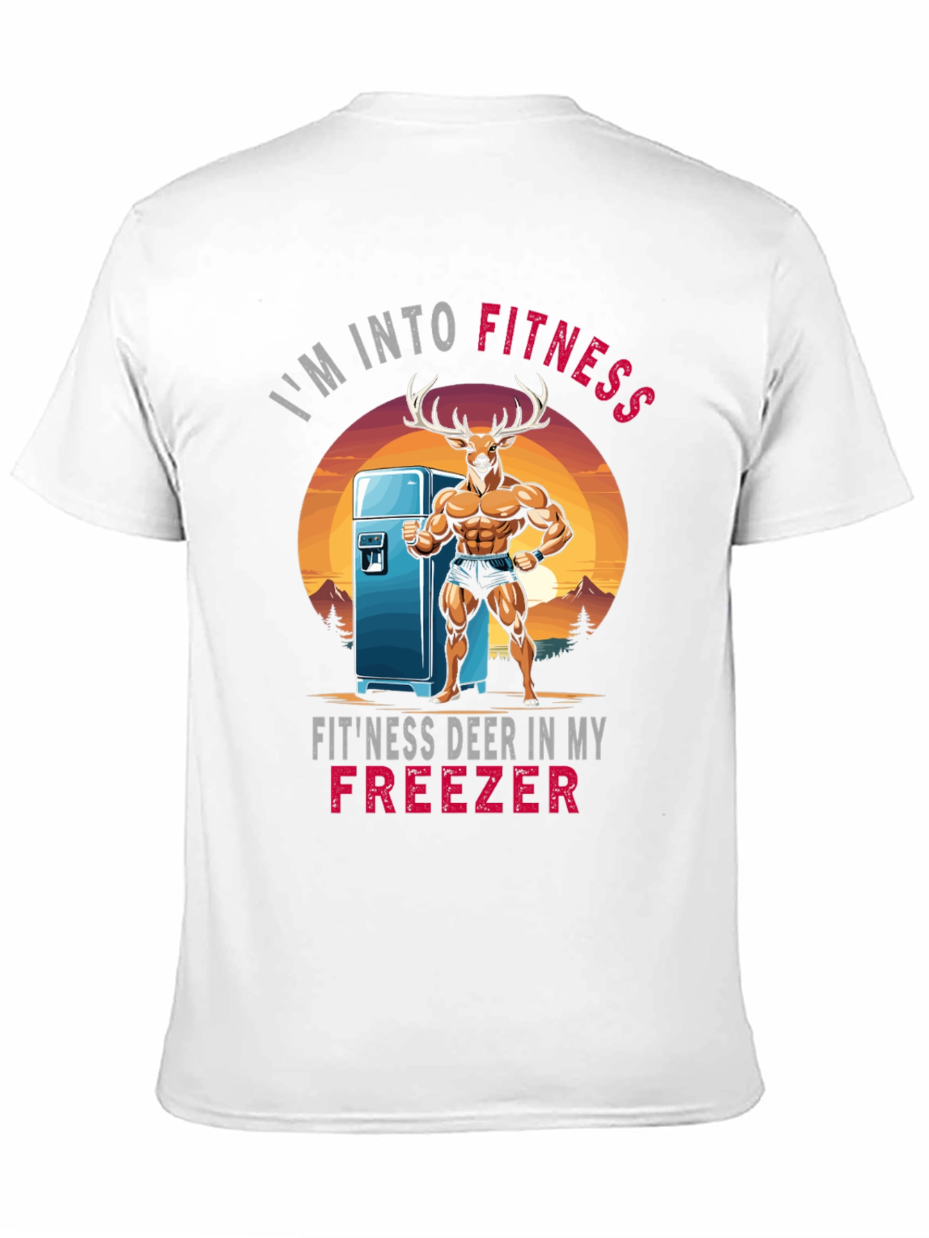 Fitness Deer Graphic T-Shirt