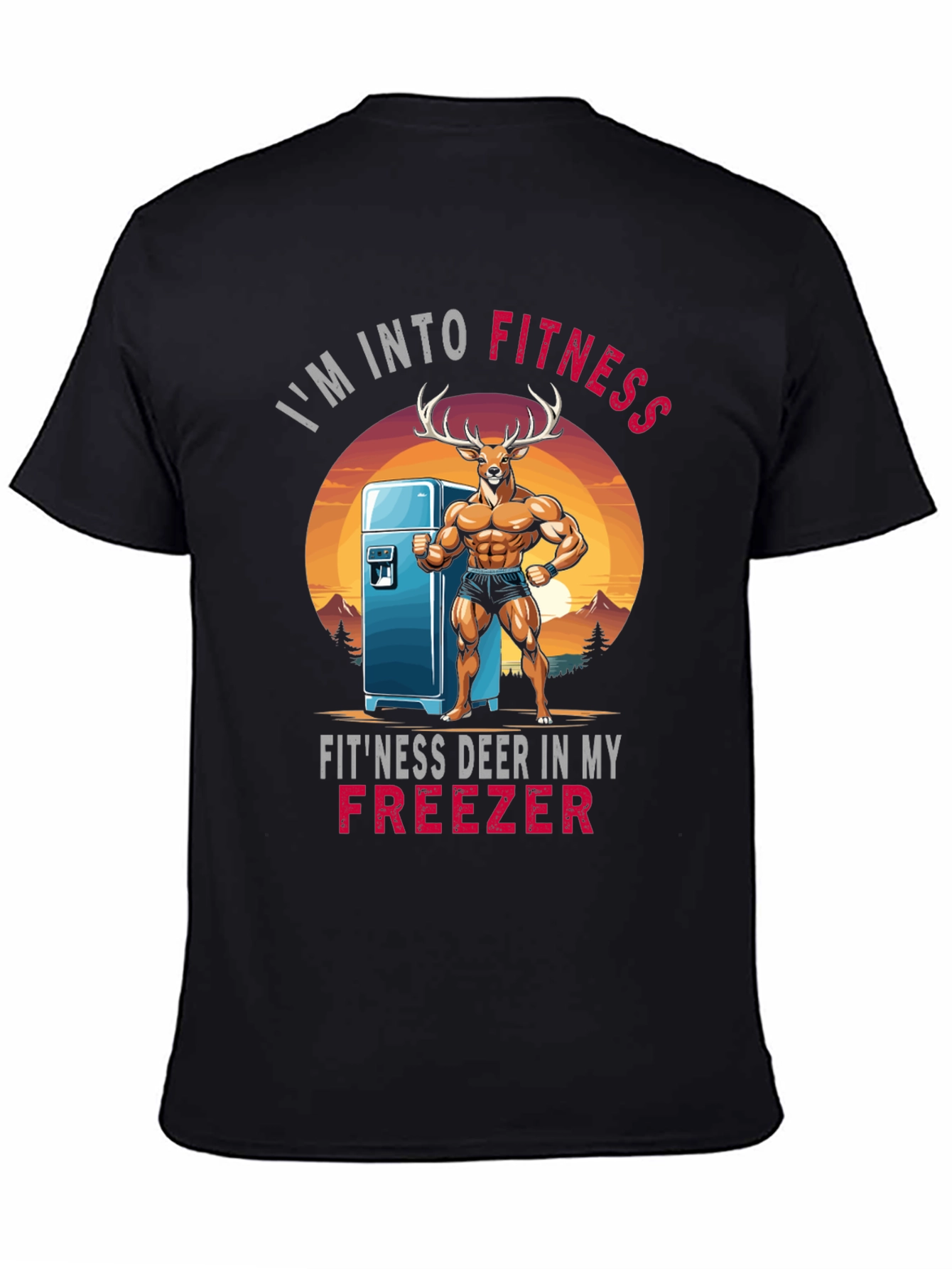 Fitness Deer Graphic T-Shirt
