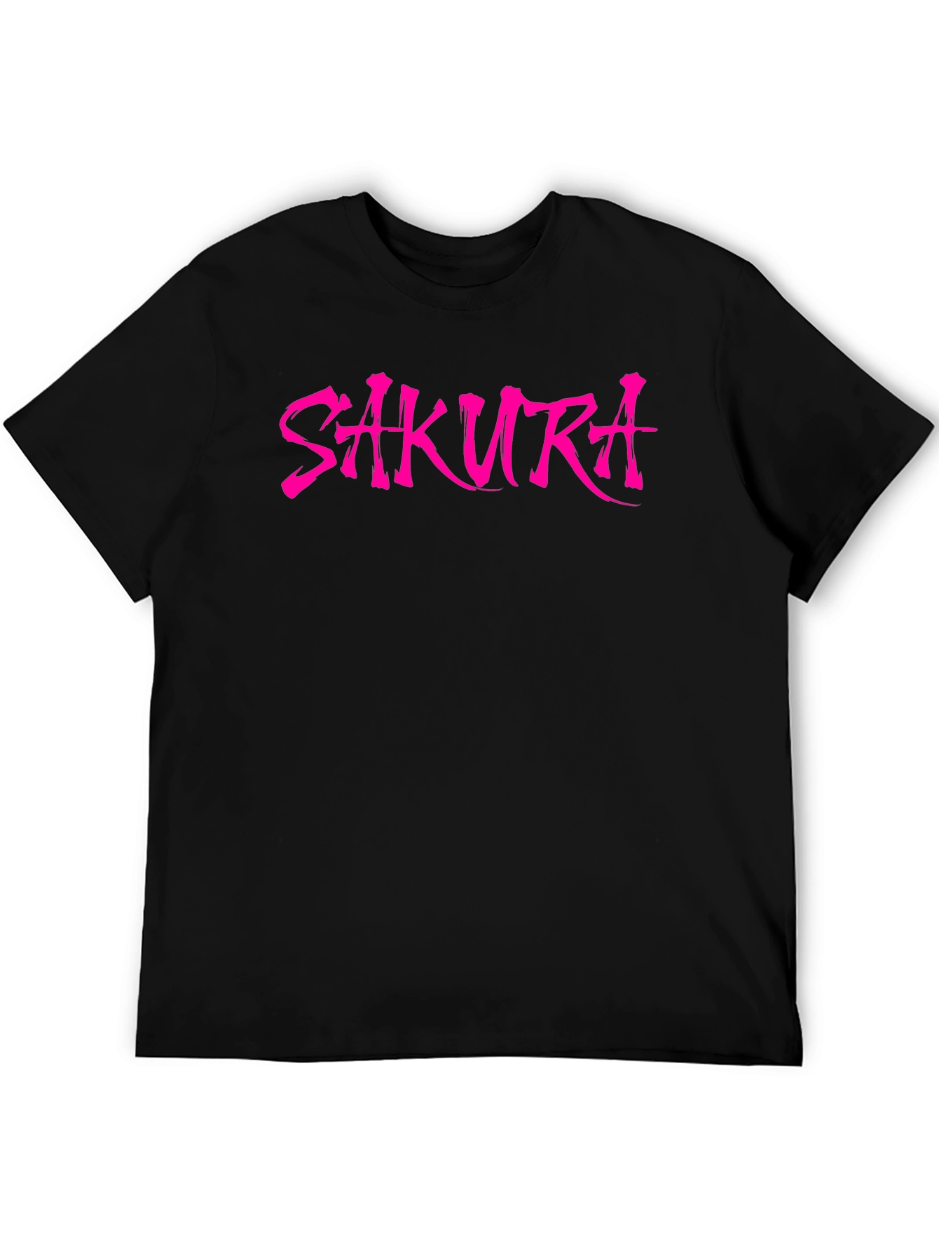 Sakura Graphic T-Shirt - Stylish Pink on Black