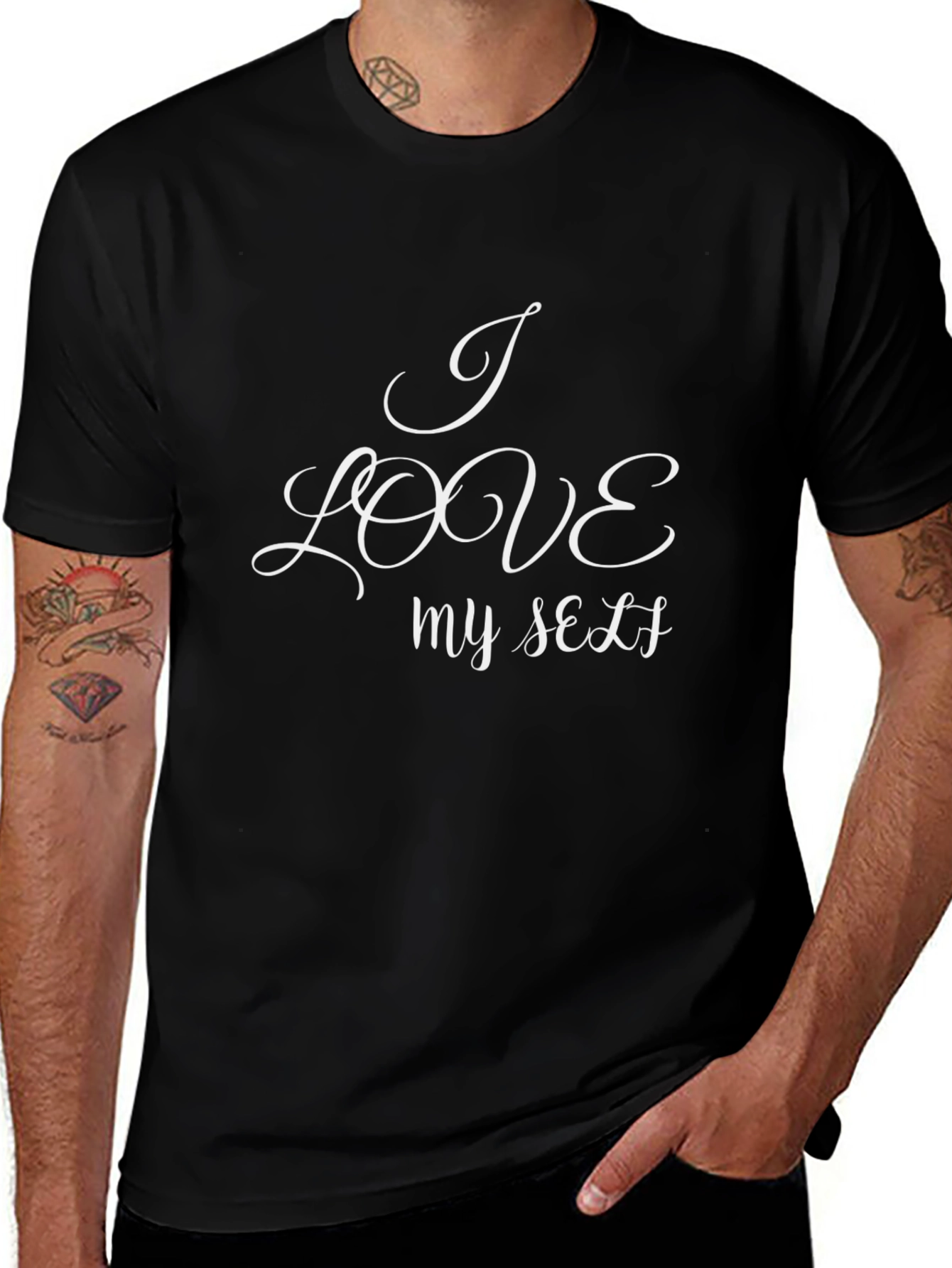 I Love Myself Black Graphic Tee