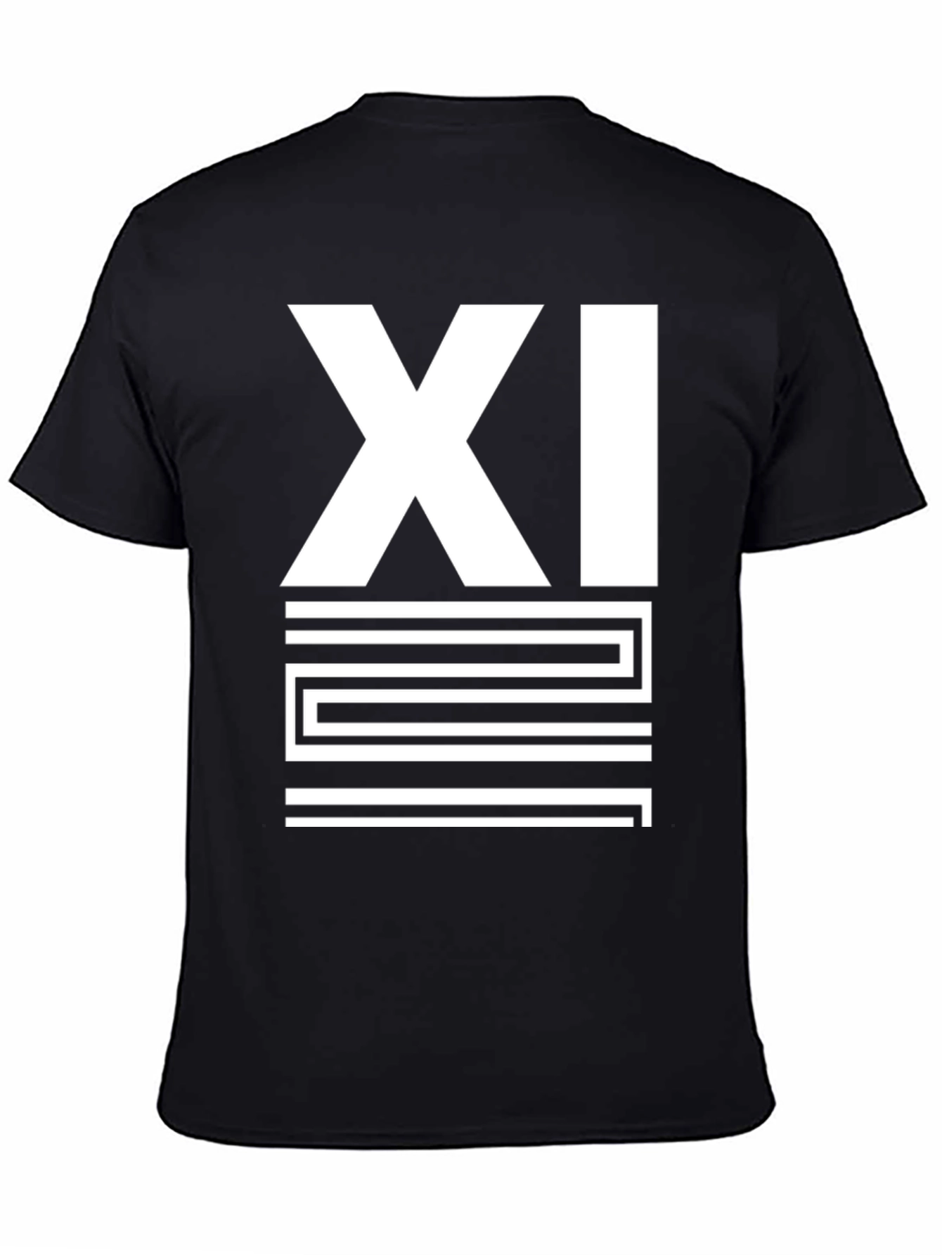 Mens Black XI Graphic Print T-Shirt