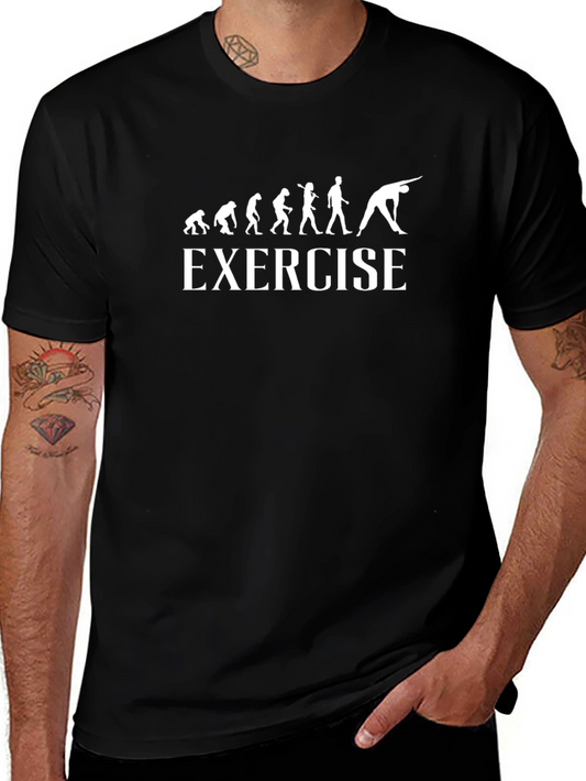 Evolution of Exercise Black T-Shirt