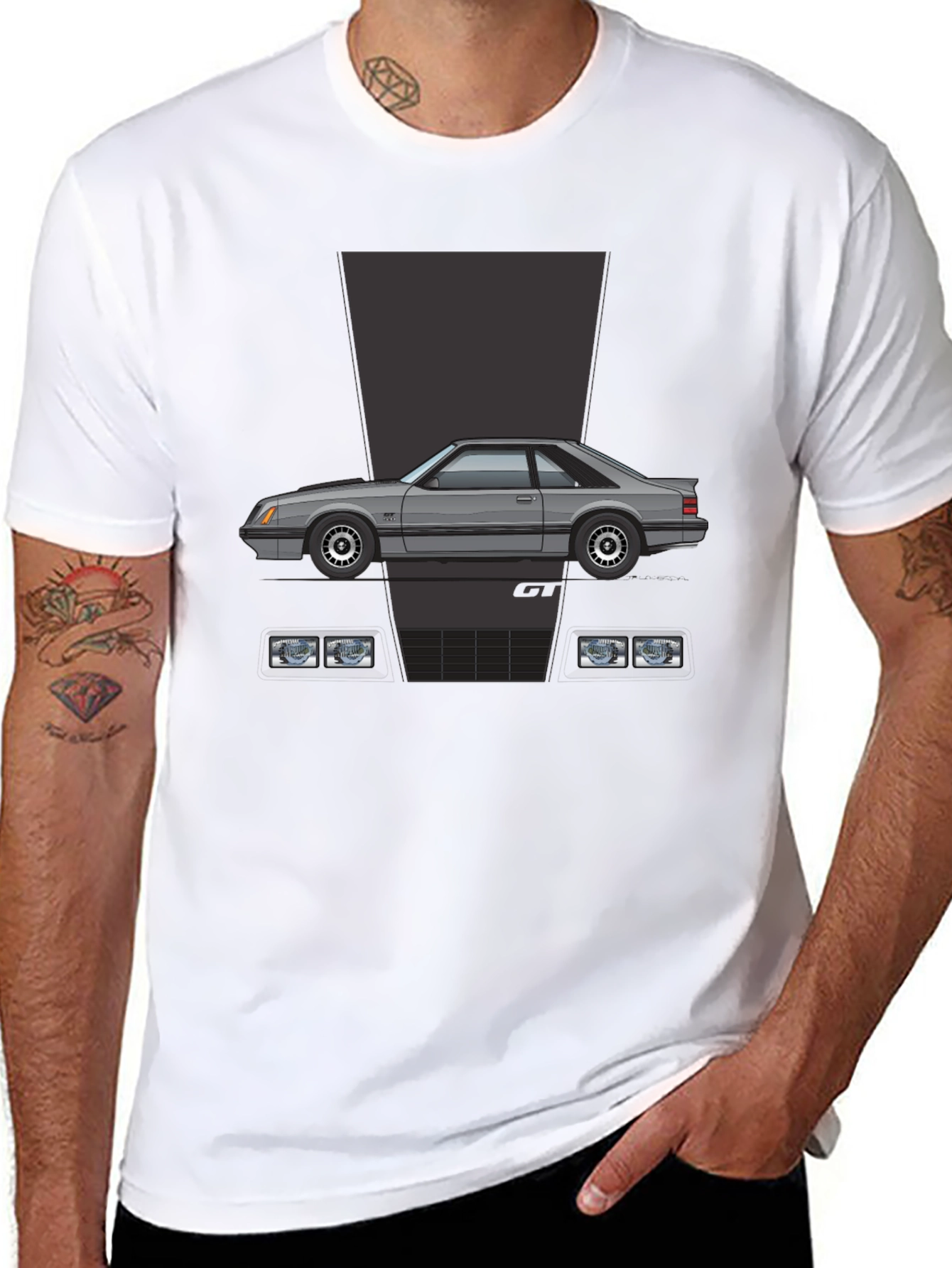 Fox Body Mustang T-Shirt - Retro Car Graphic Tee