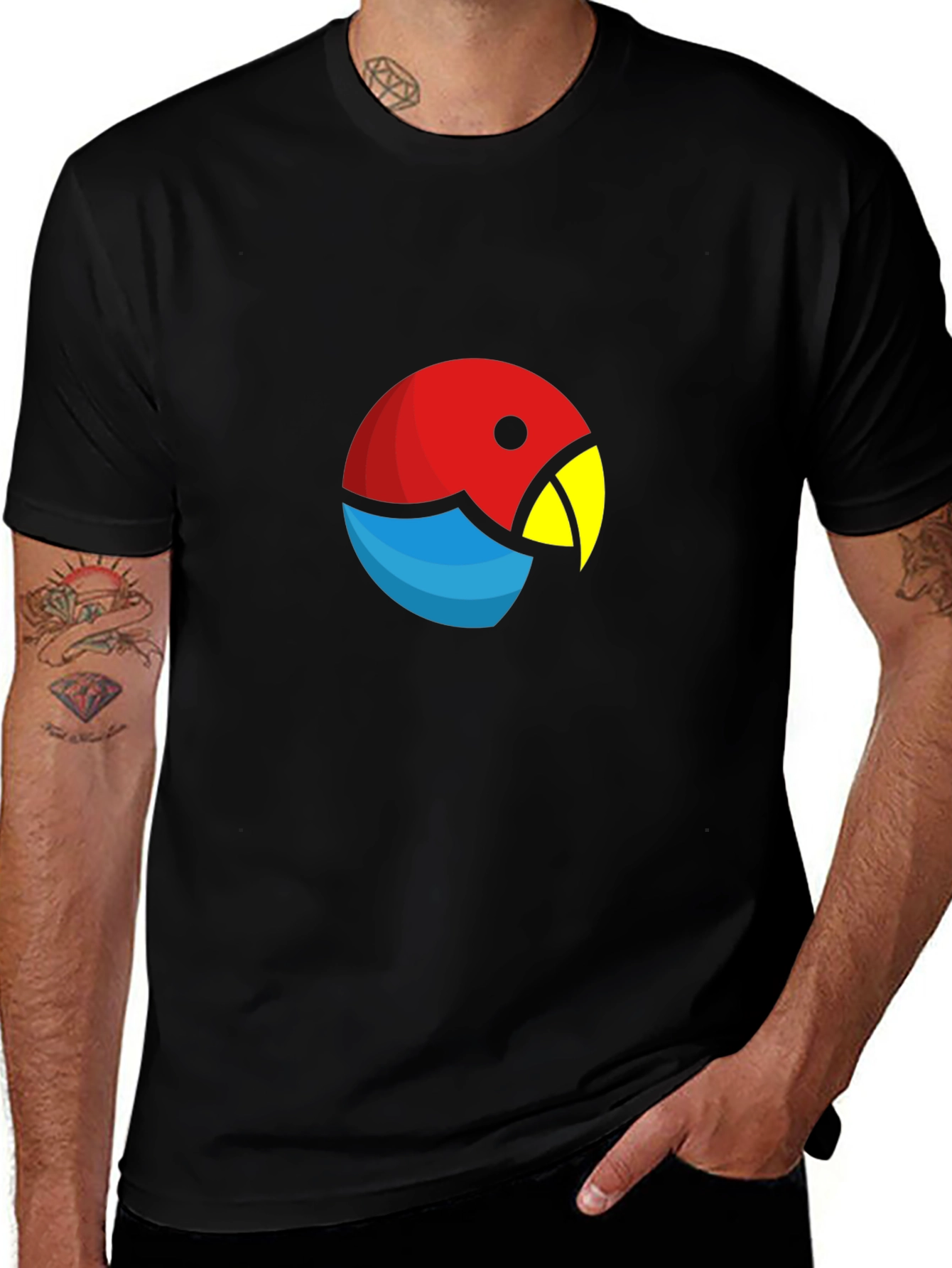 Parrot Logo T-Shirt - Vibrant Graphic Tee