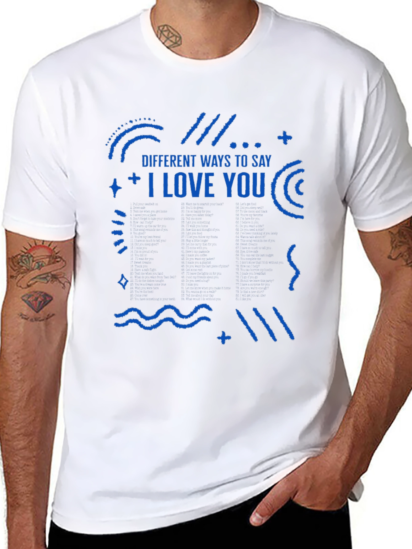 I Love You Graphic Tee - Mens Black T-Shirt