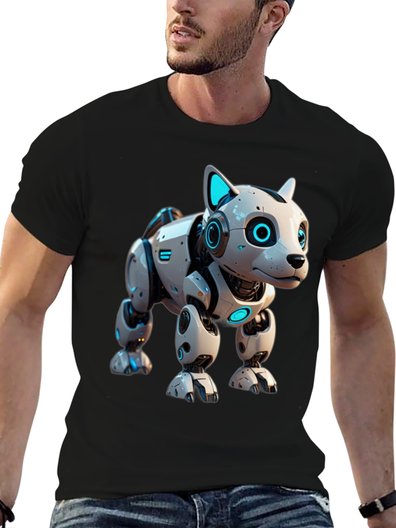 Robotic Pet T-Shirt - Sci-Fi Dog Design