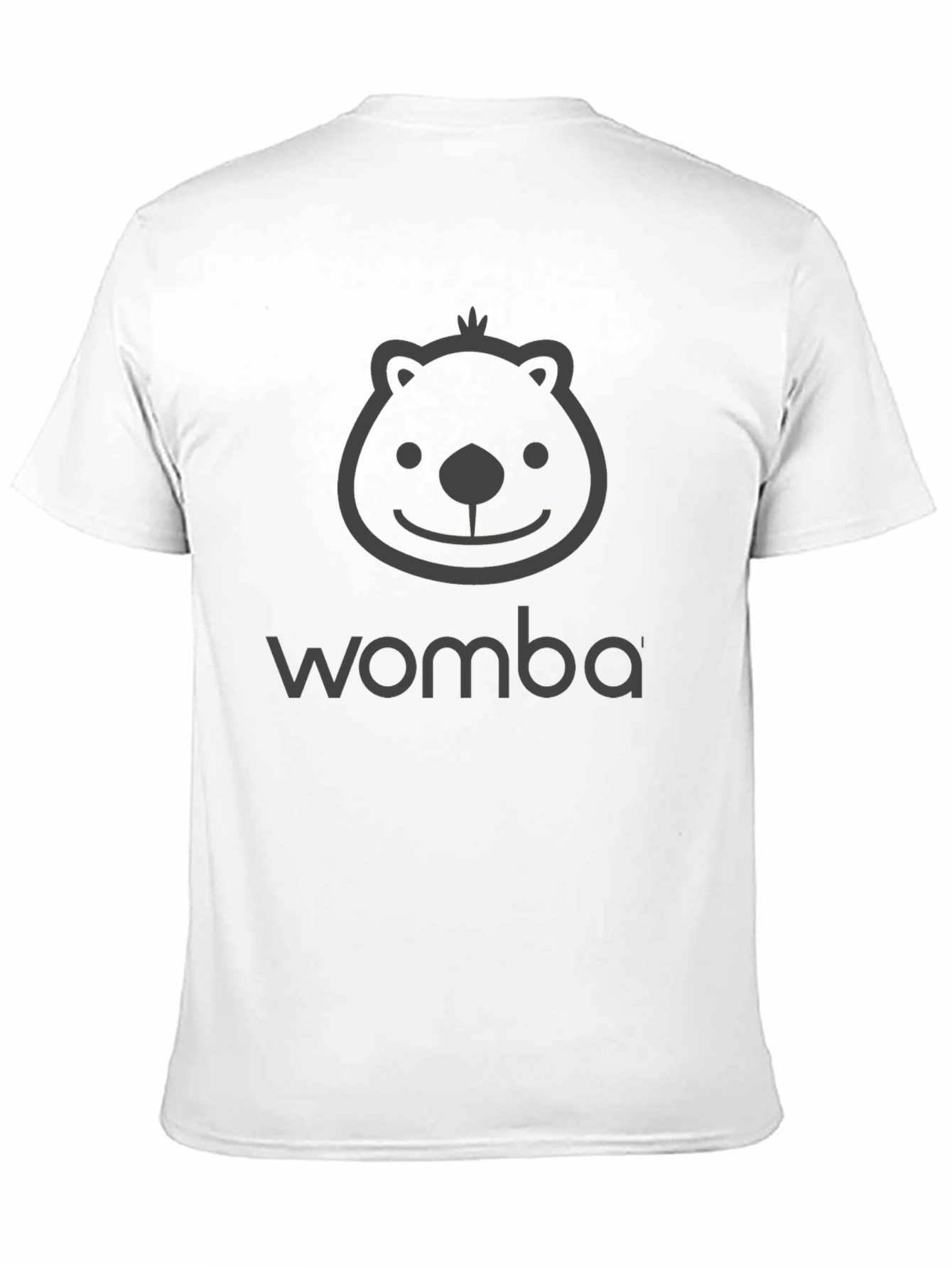 Womba Bear Graphic Tee - Black Cotton Comfort