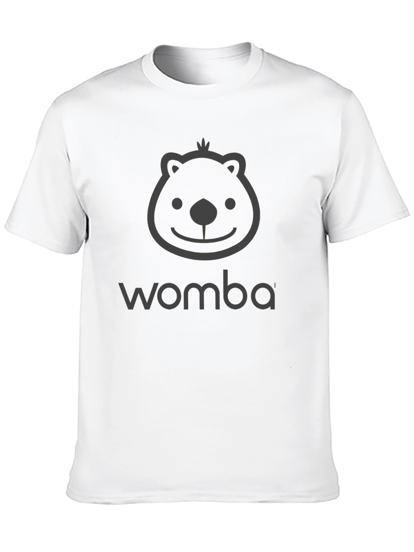 Womba Bear Graphic Tee - Black Cotton Comfort