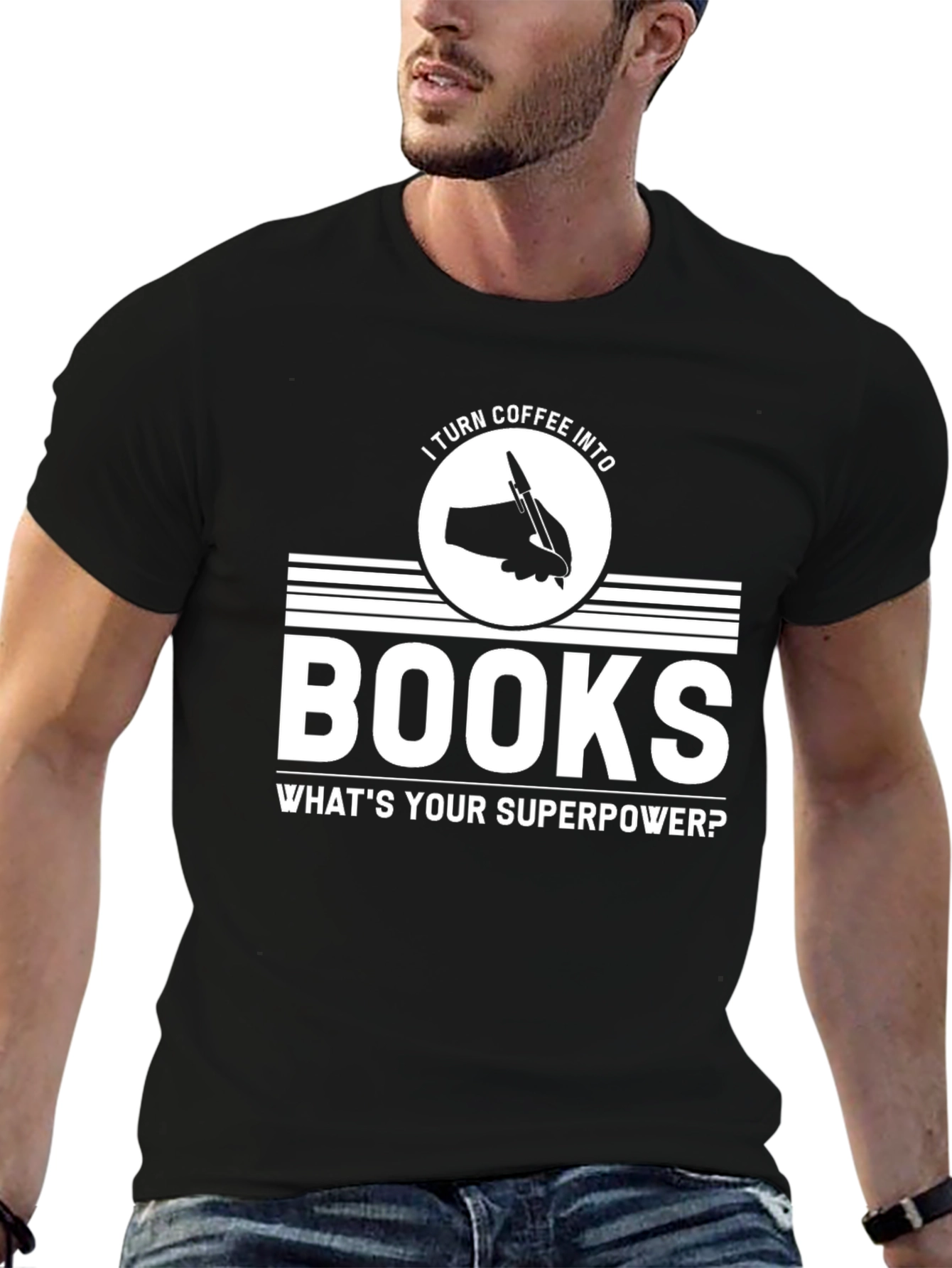 Coffee to Books Superpower Tee