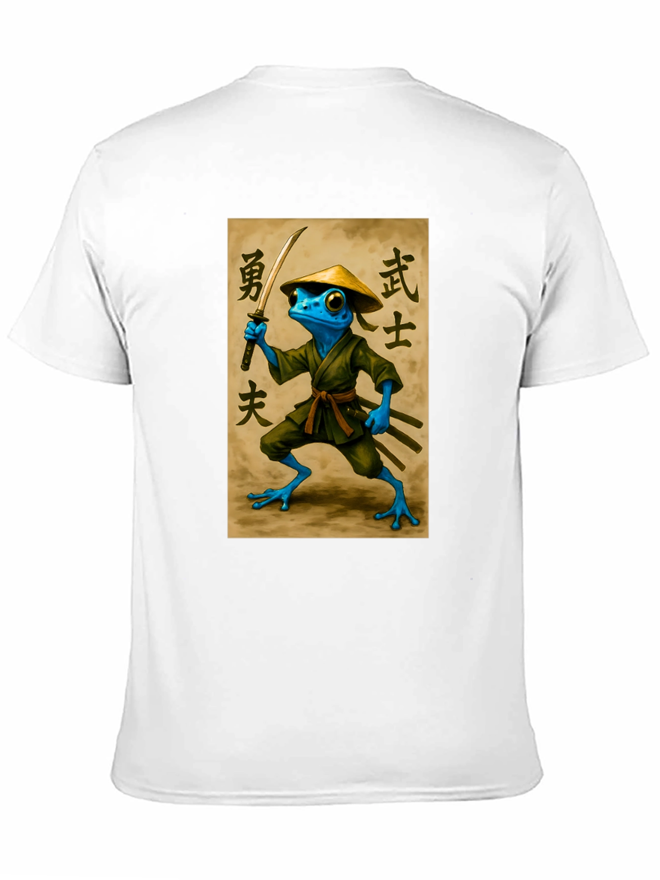 Samurai Frog T-Shirt - Black Cotton Tee