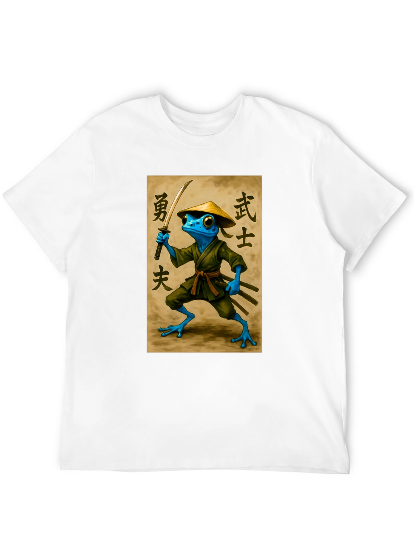 Samurai Frog T-Shirt - Black Cotton Tee