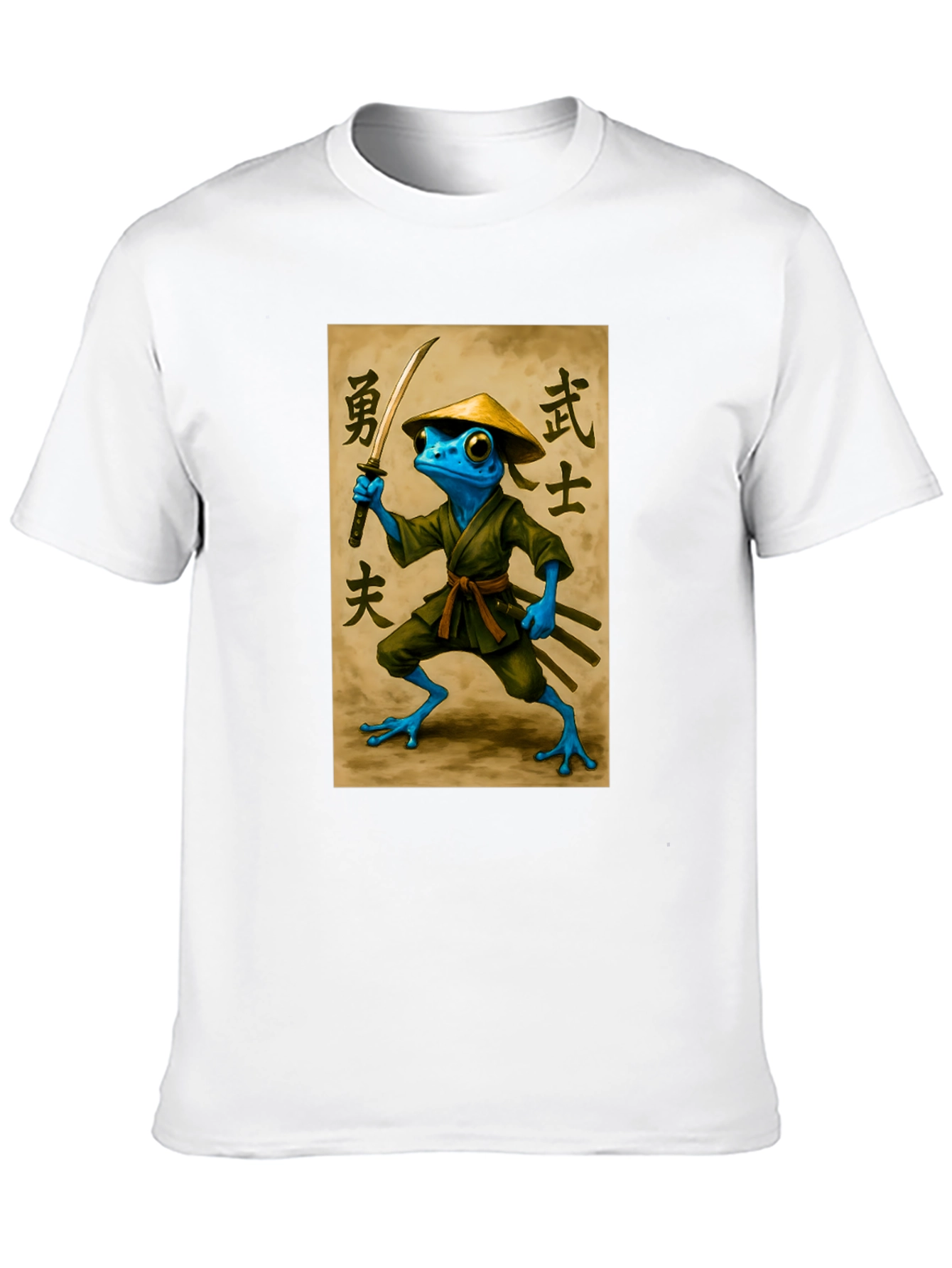 Samurai Frog T-Shirt - Black Cotton Tee