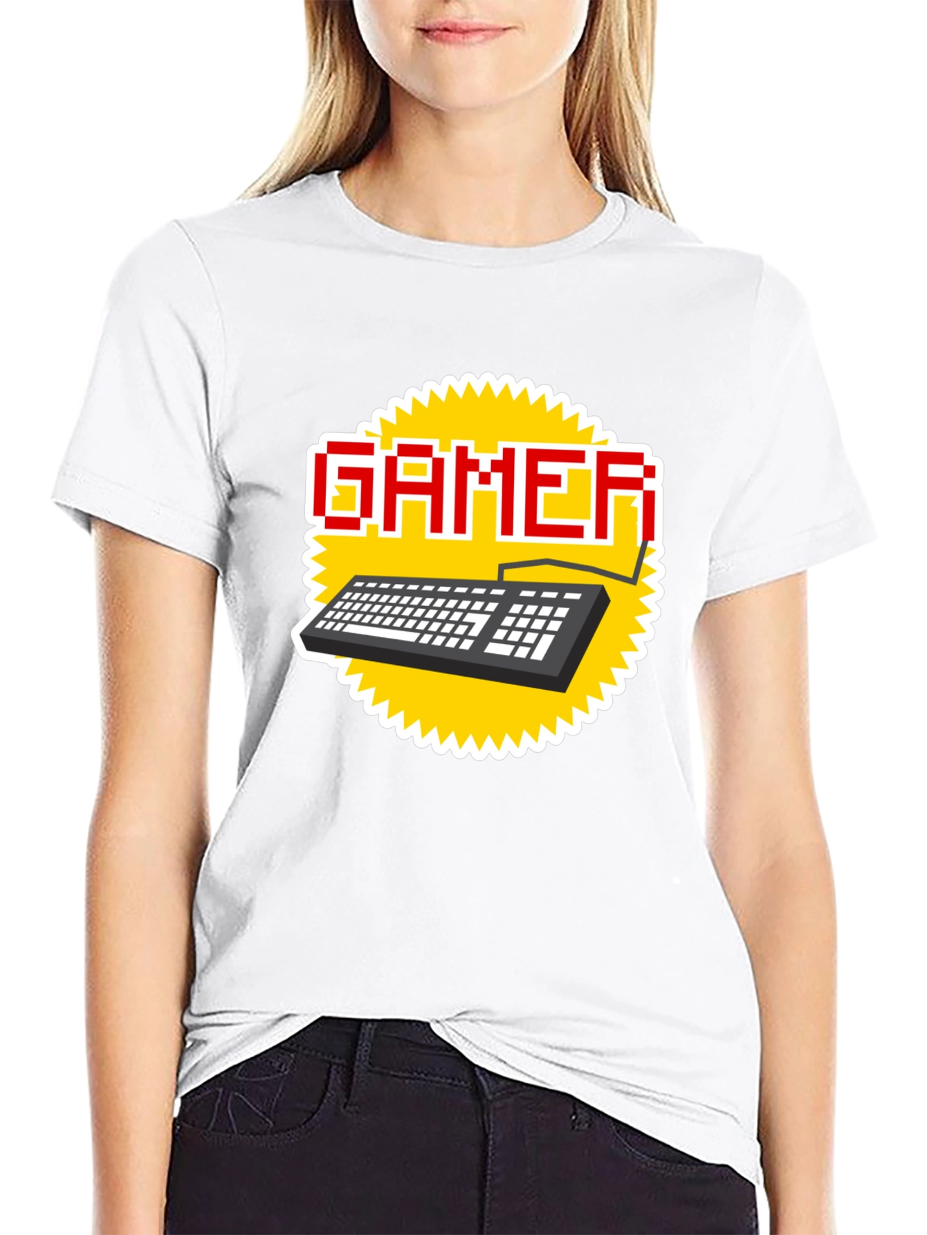 Gamer Keyboard T-Shirt - Pixel Style