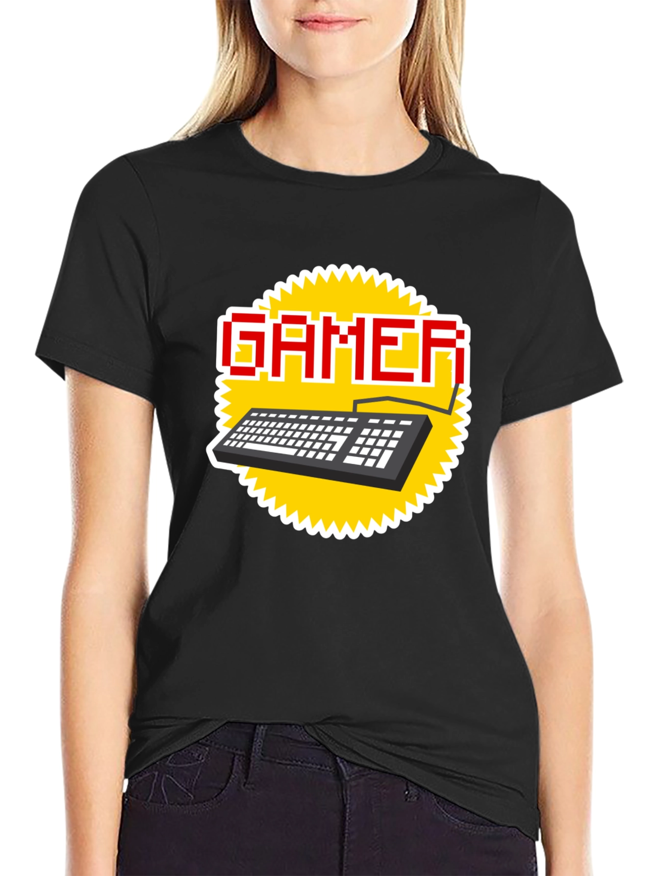 Gamer Keyboard T-Shirt - Pixel Style