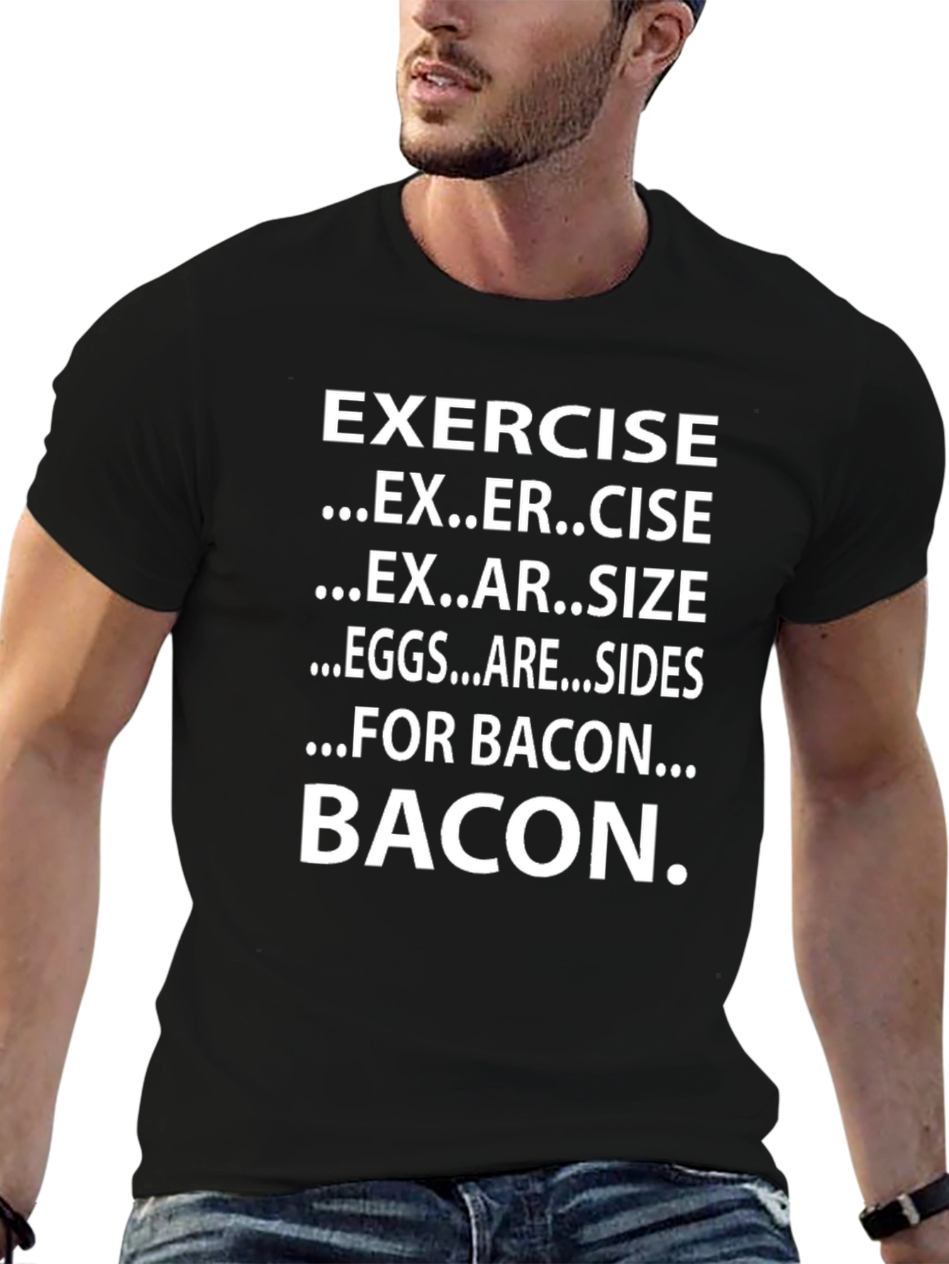 Exercise Bacon Funny T-Shirt