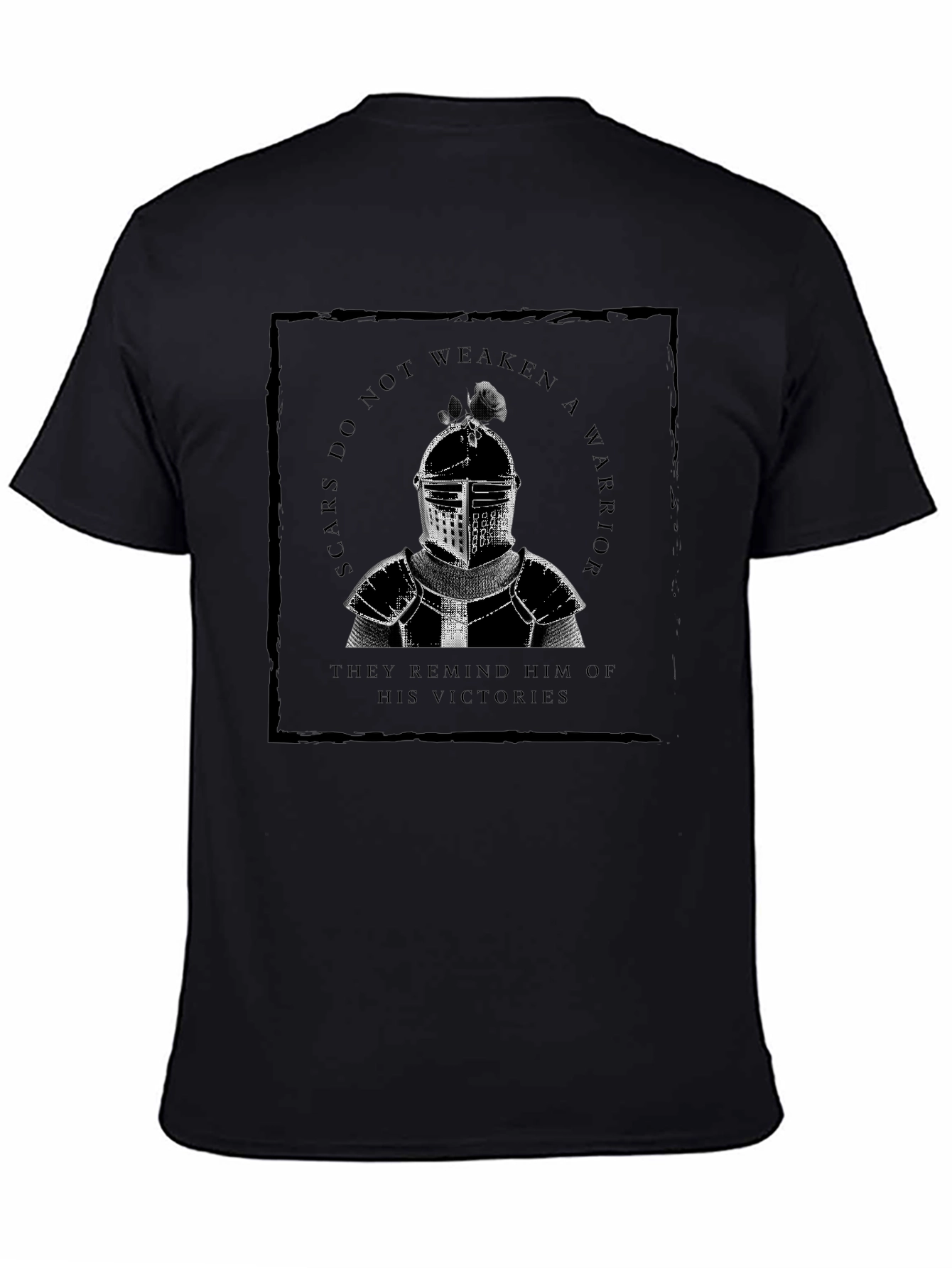 Warrior Knight Graphic T-Shirt - Scars Dont Weaken