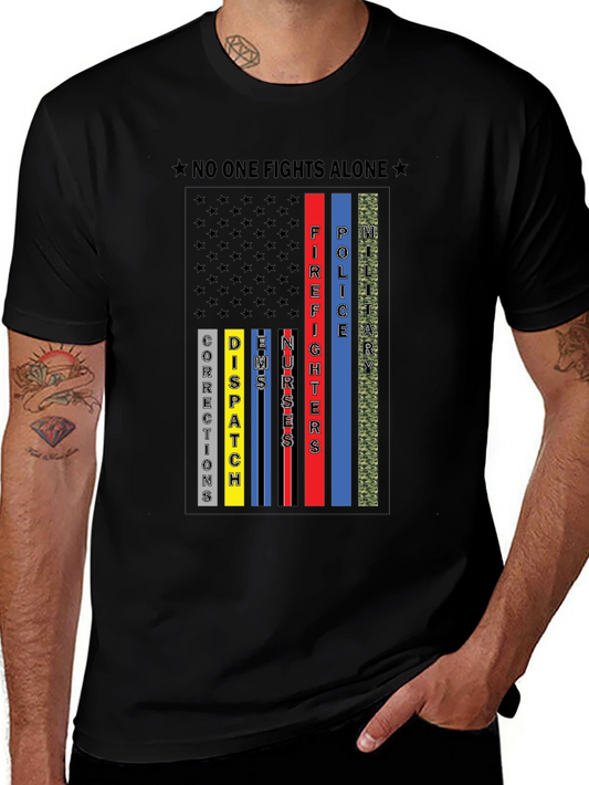 No One Fights Alone First Responder T-Shirt