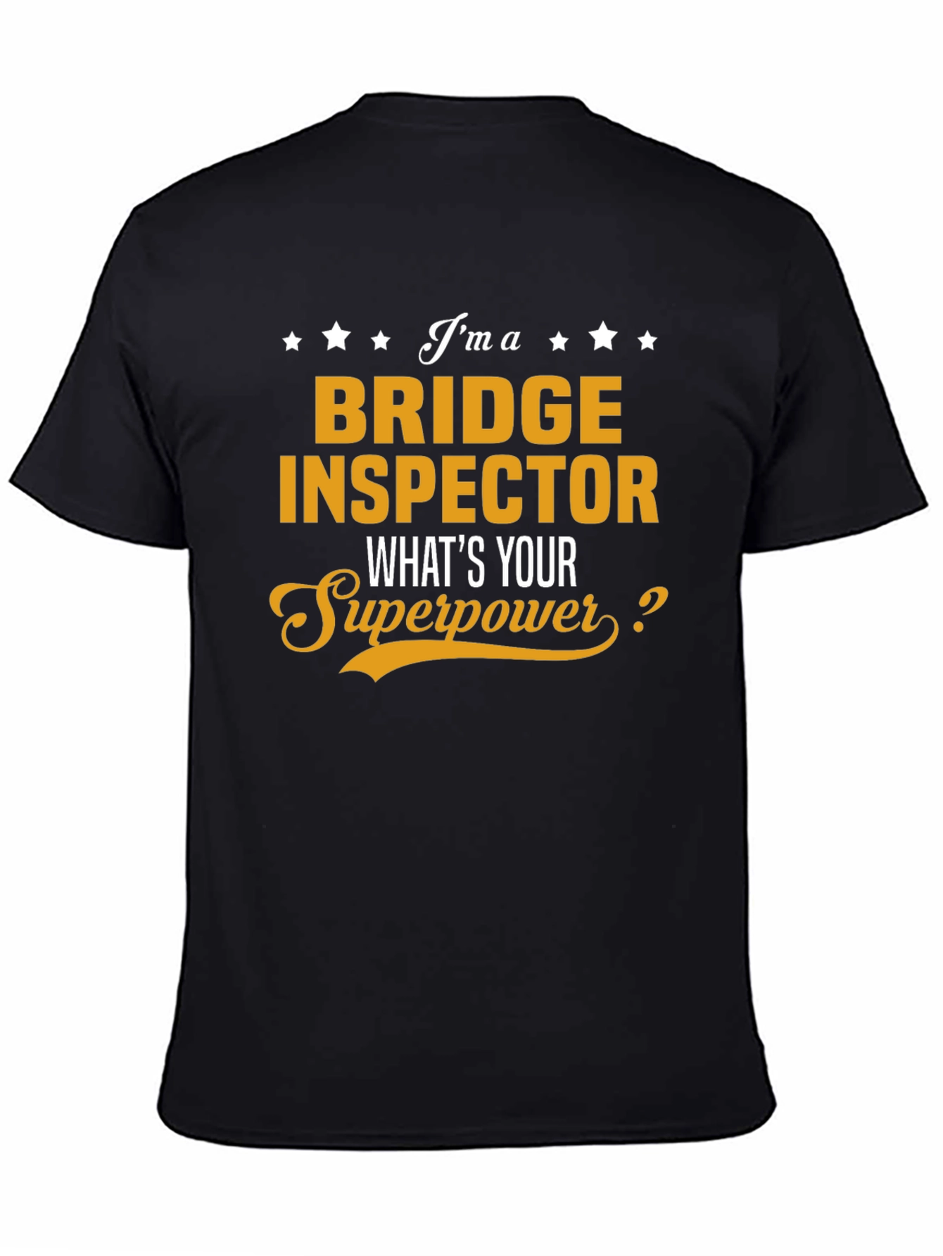 Bridge Inspector Superpower Black T-Shirt