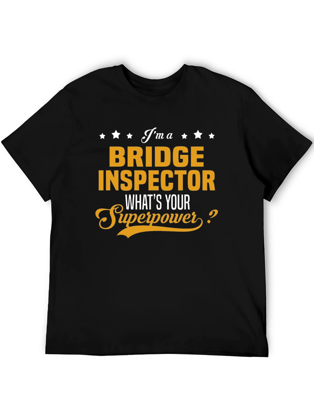 Bridge Inspector Superpower Black T-Shirt