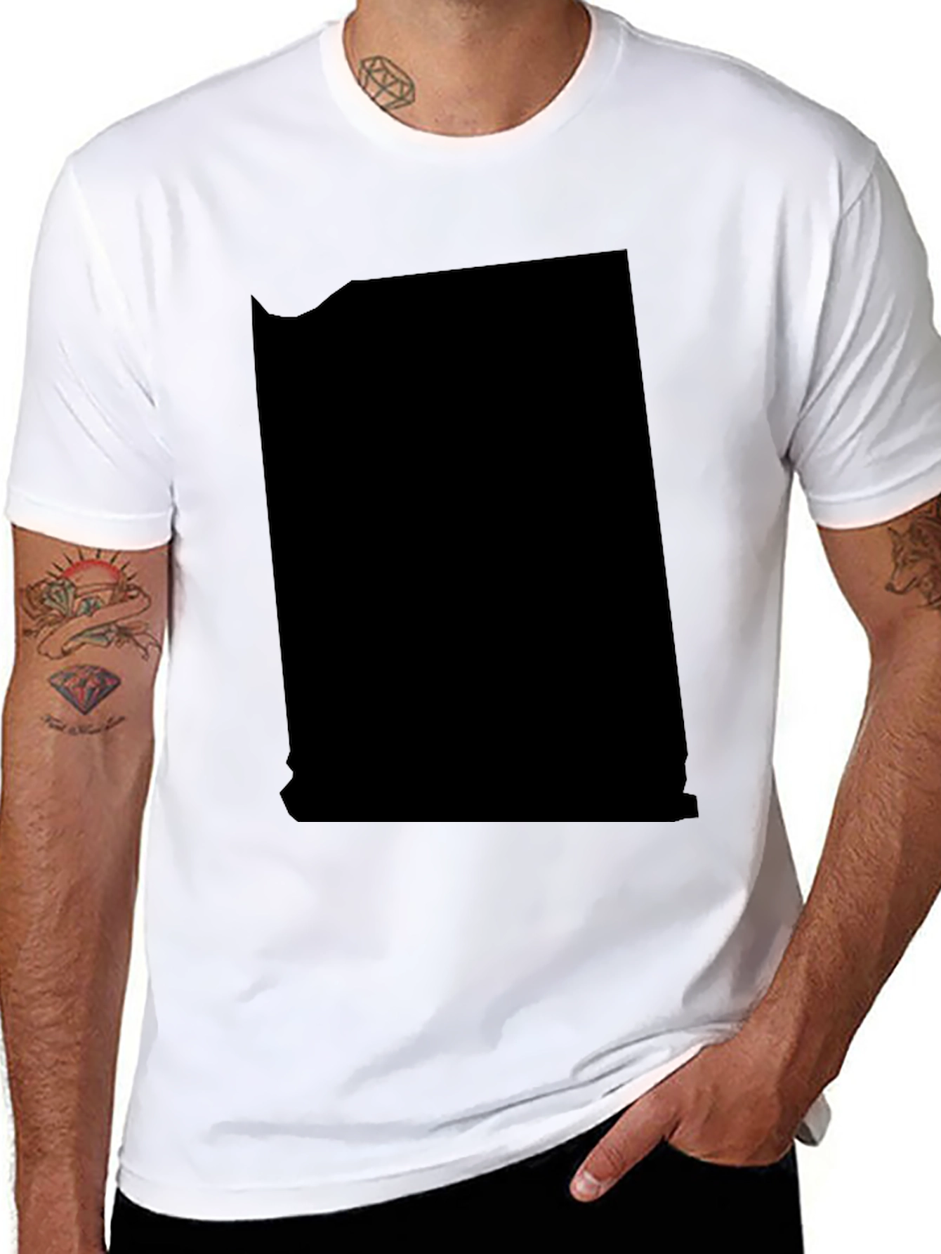 Mens Black Short Sleeve Crew Neck T-Shirt