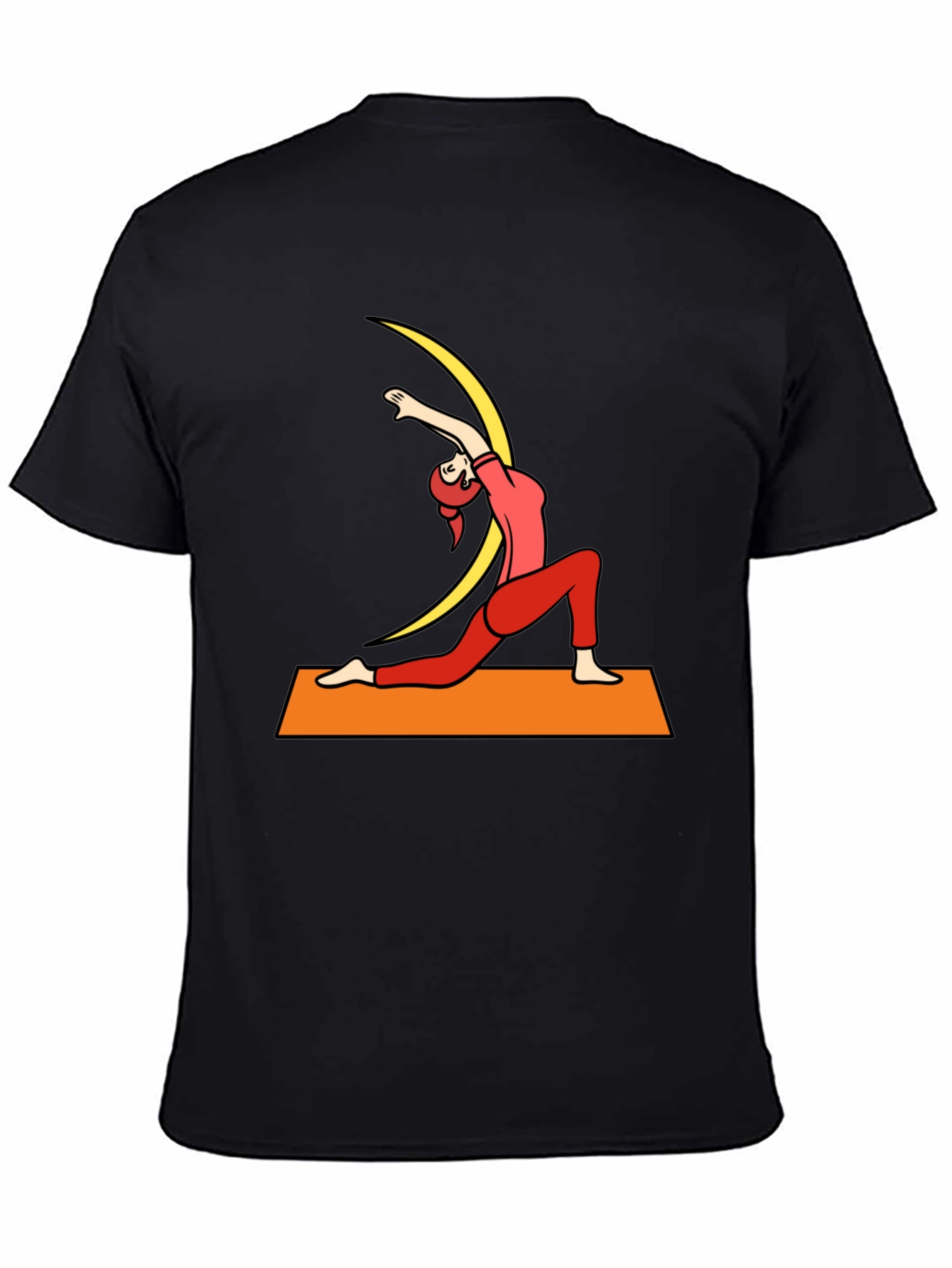 Yoga Pose Graphic Tee - Mens Black T-Shirt