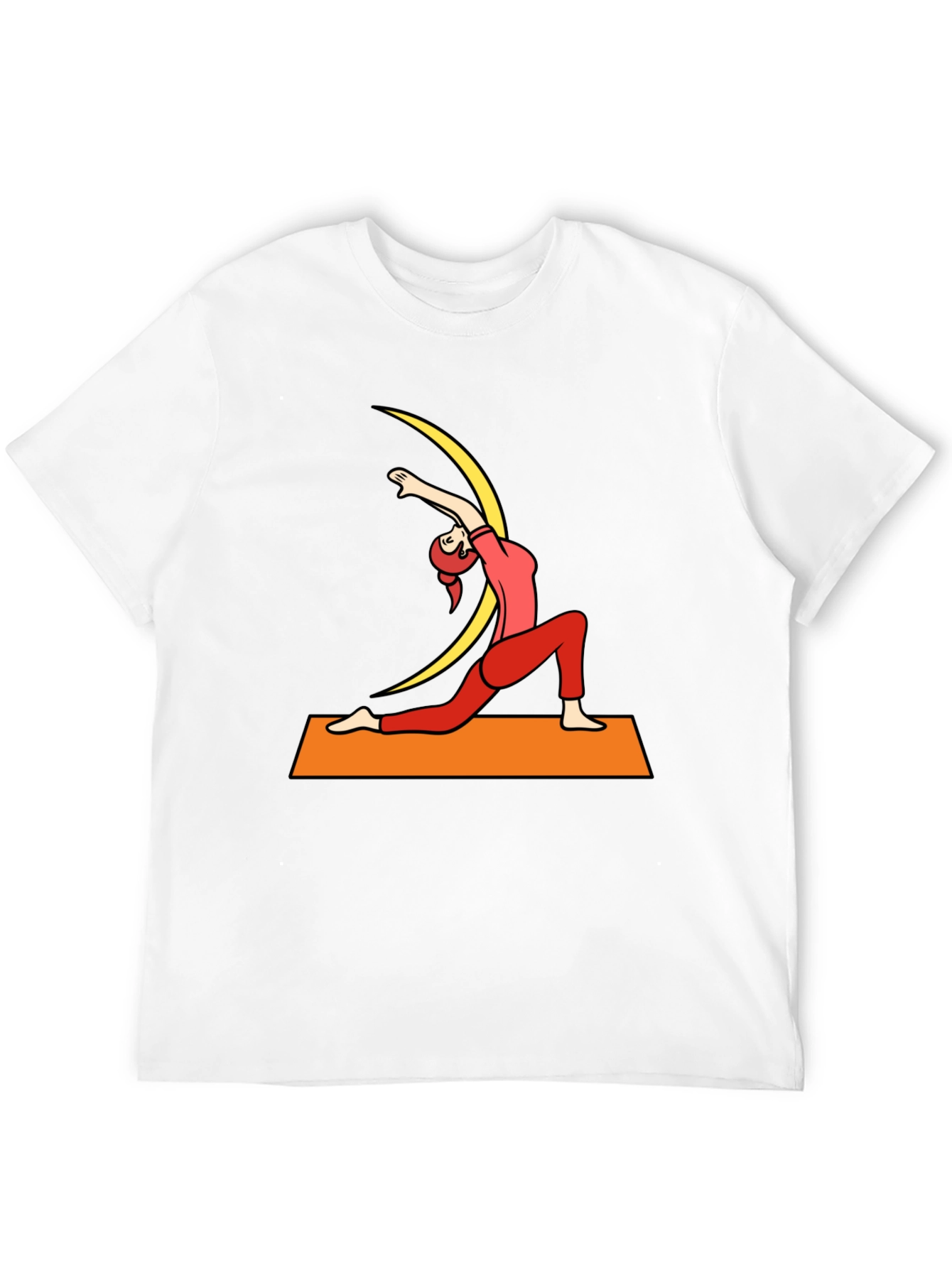 Yoga Pose Graphic Tee - Mens Black T-Shirt