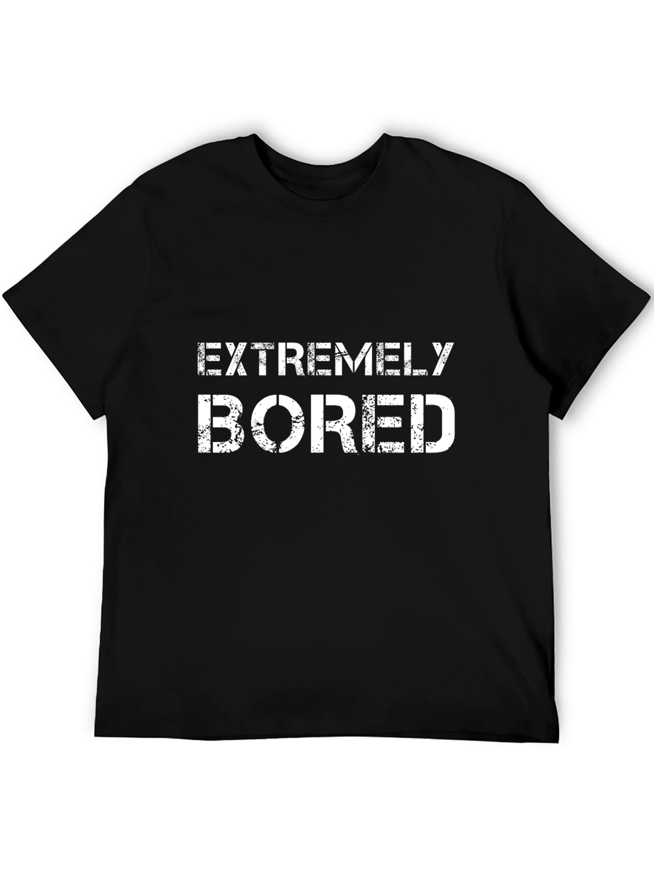 Extremely Bored Graphic Tee - Black Cotton T-Shirt