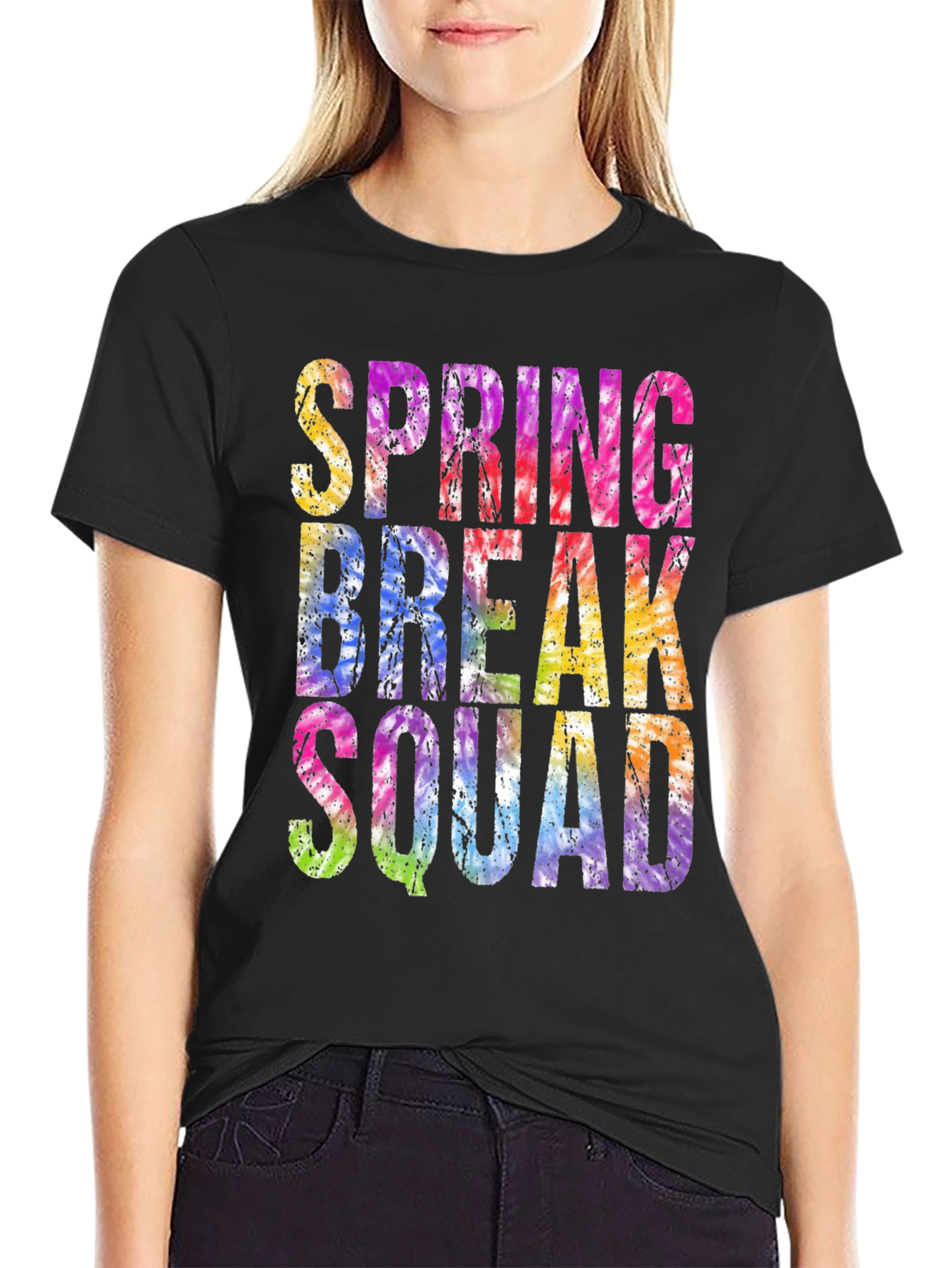 Spring Break Squad Tie Dye Graphic Tee