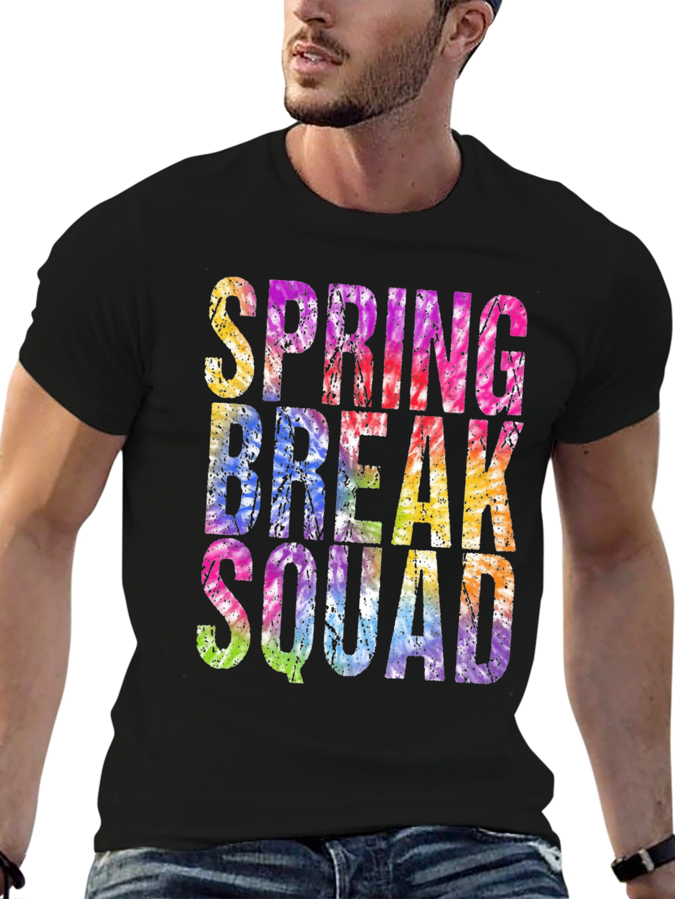 Spring Break Squad Tie Dye Graphic Tee