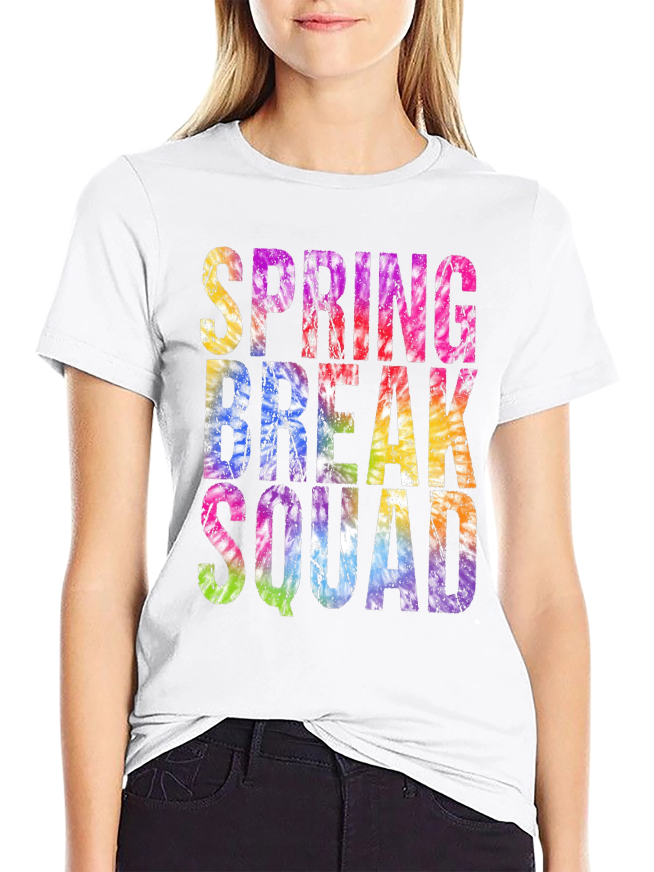 Spring Break Squad Tie Dye Graphic Tee