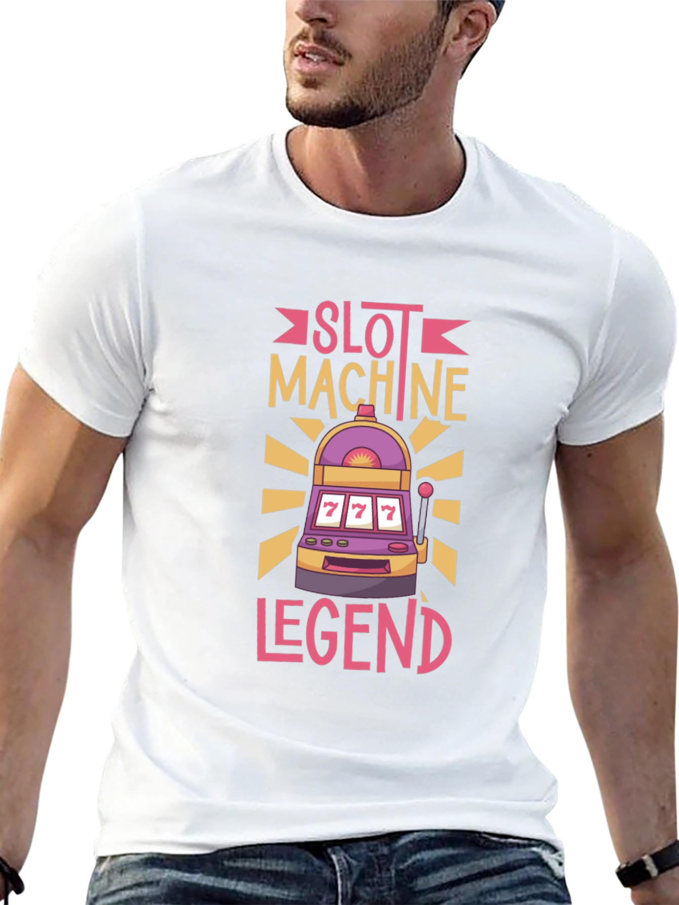 Slot Machine Legend Graphic Tee - Lucky 7s