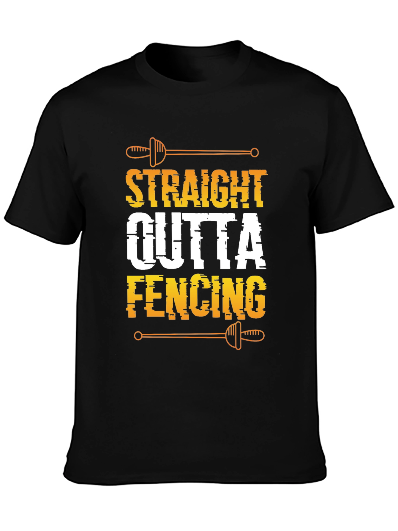 Straight Outta Fencing Black T-Shirt