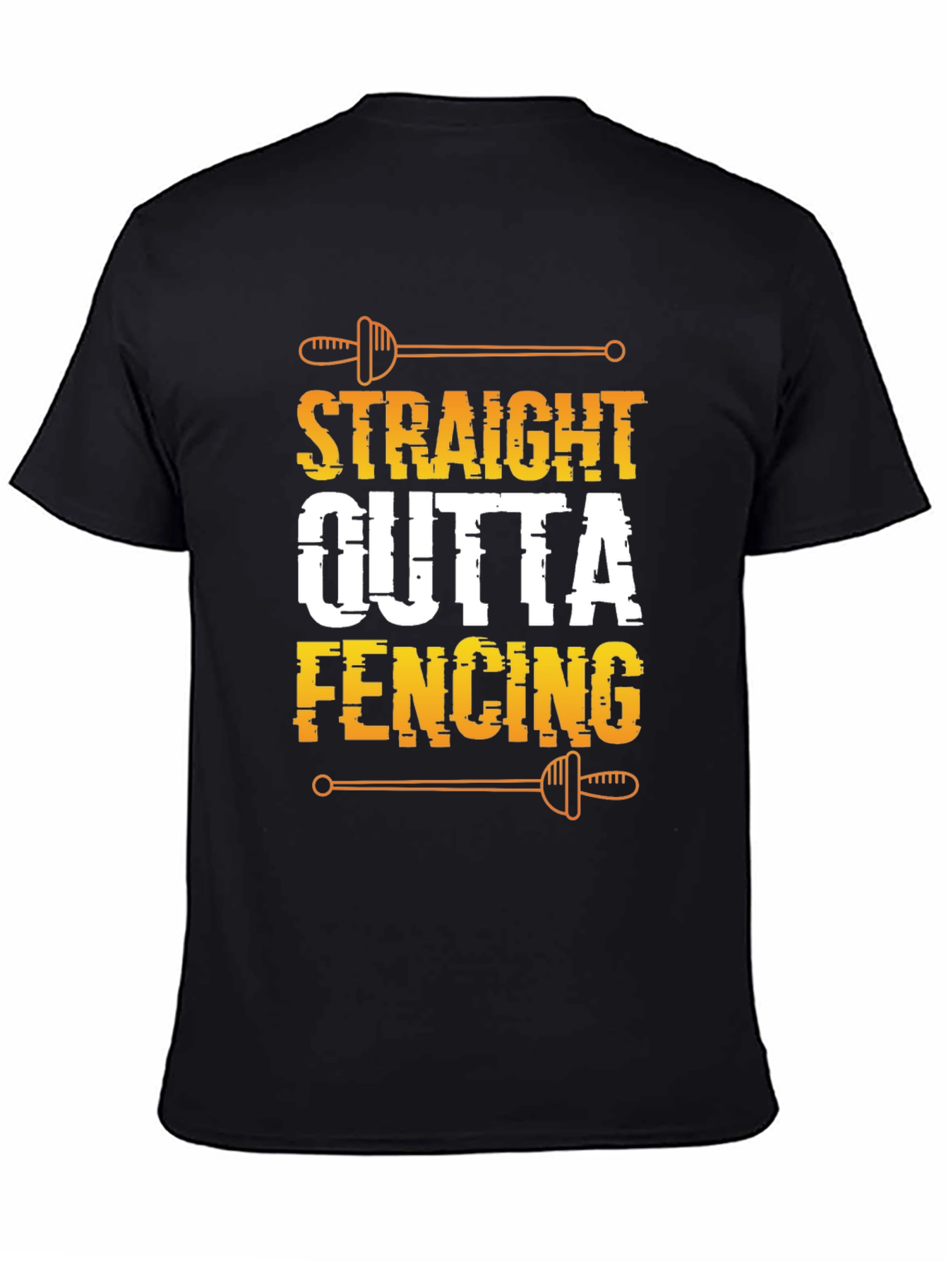 Straight Outta Fencing Black T-Shirt
